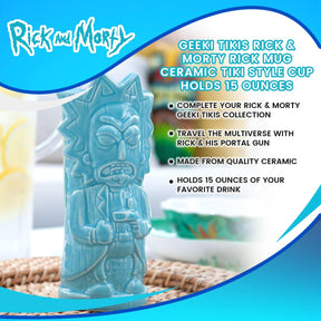 Geeki Tikis Rick & Morty Rick Mug | Ceramic Tiki Style Cup | Holds 15 Ounces