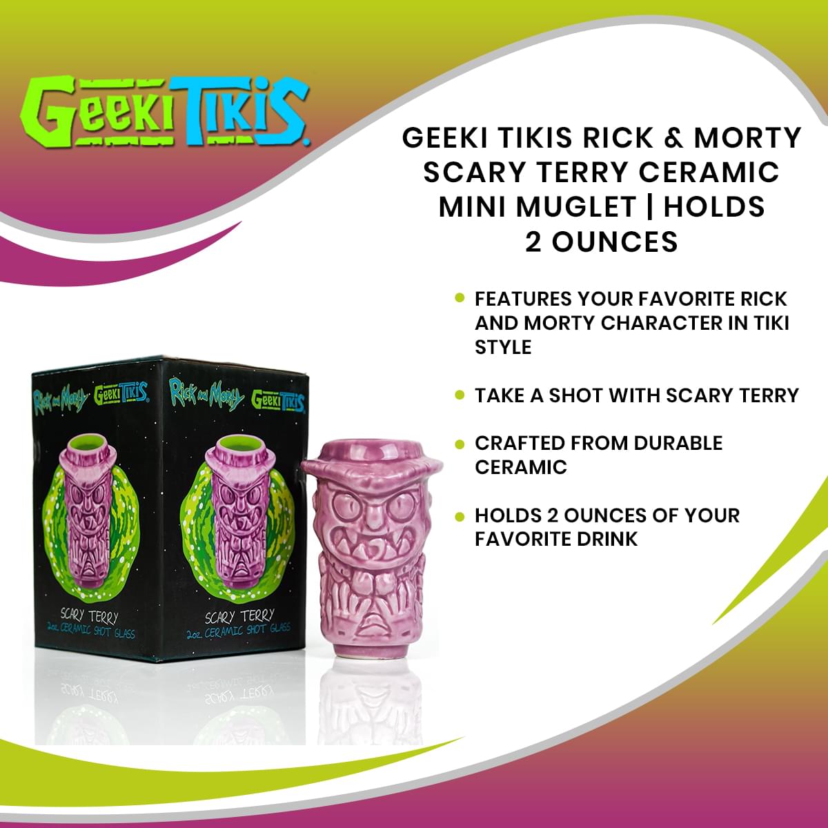 Geeki Tikis Rick and Morty Scary Terry Mini Muglet | Holds 2 Ounces