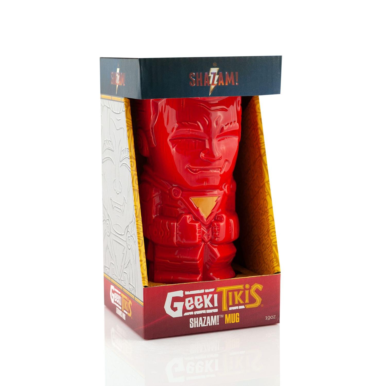 Geeki Tikis DC Comics Shazam Tiki Mug | Ceramic Tiki Style Cup | Holds 19 Ounces