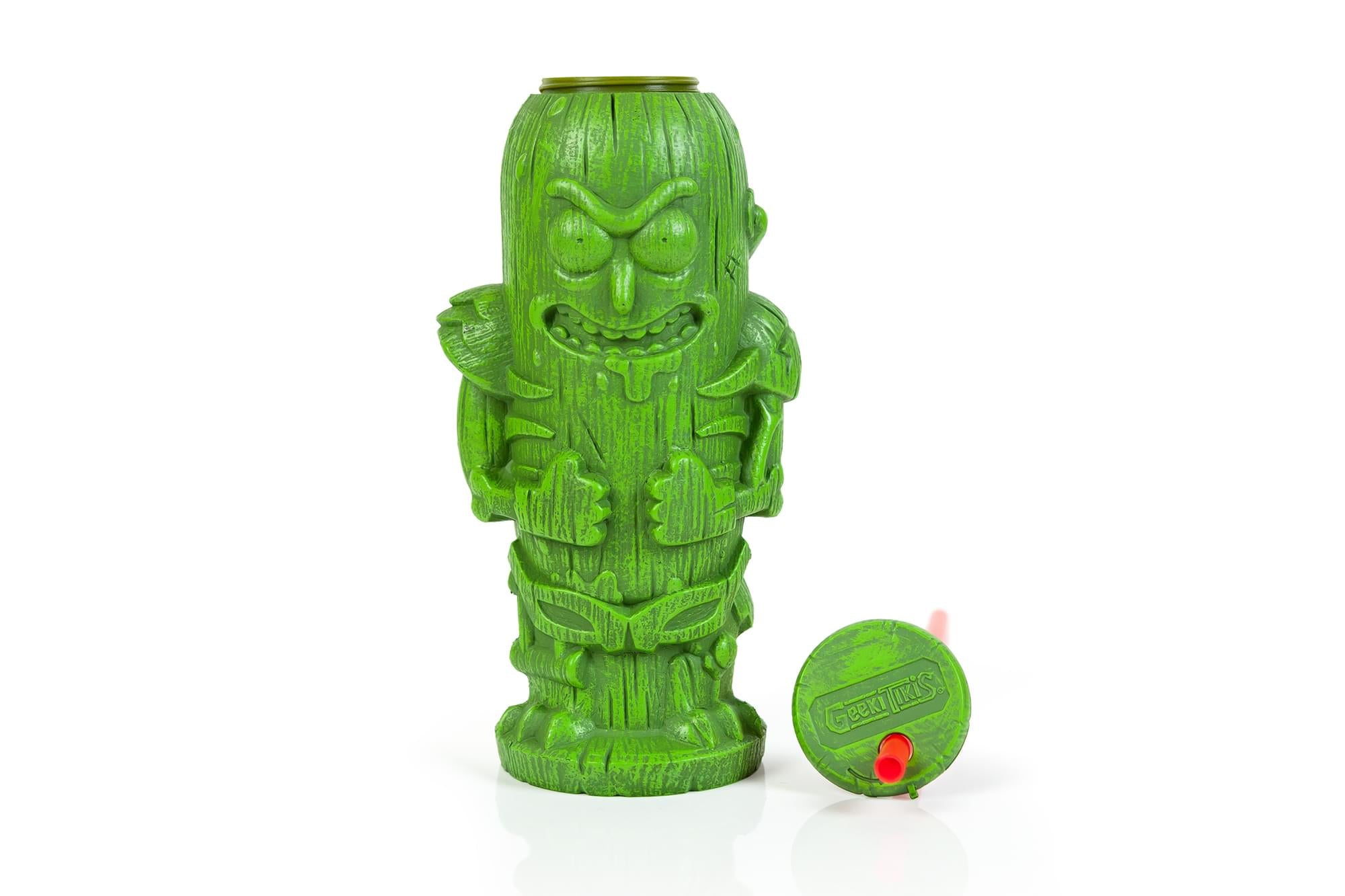 Geeki Tikis Rick and Morty Pickle Rick Plastic Tumbler | Holds 22 Ounces