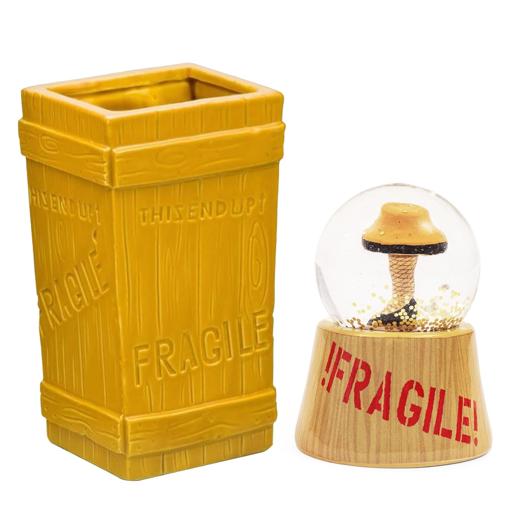 A Christmas Story Leg Lamp 3-Inch Mini Snow Globe and Geeki Tikis Mug Set