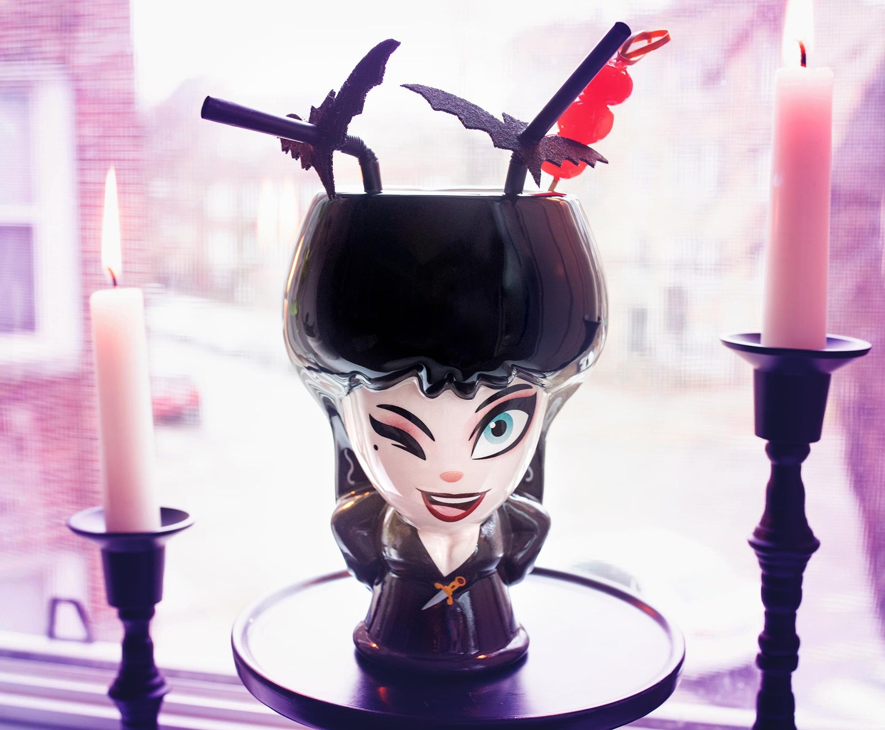 Cupful of Cute Mistress of the Dark Elvira Ceramic Mug | Holds 18 Ounces