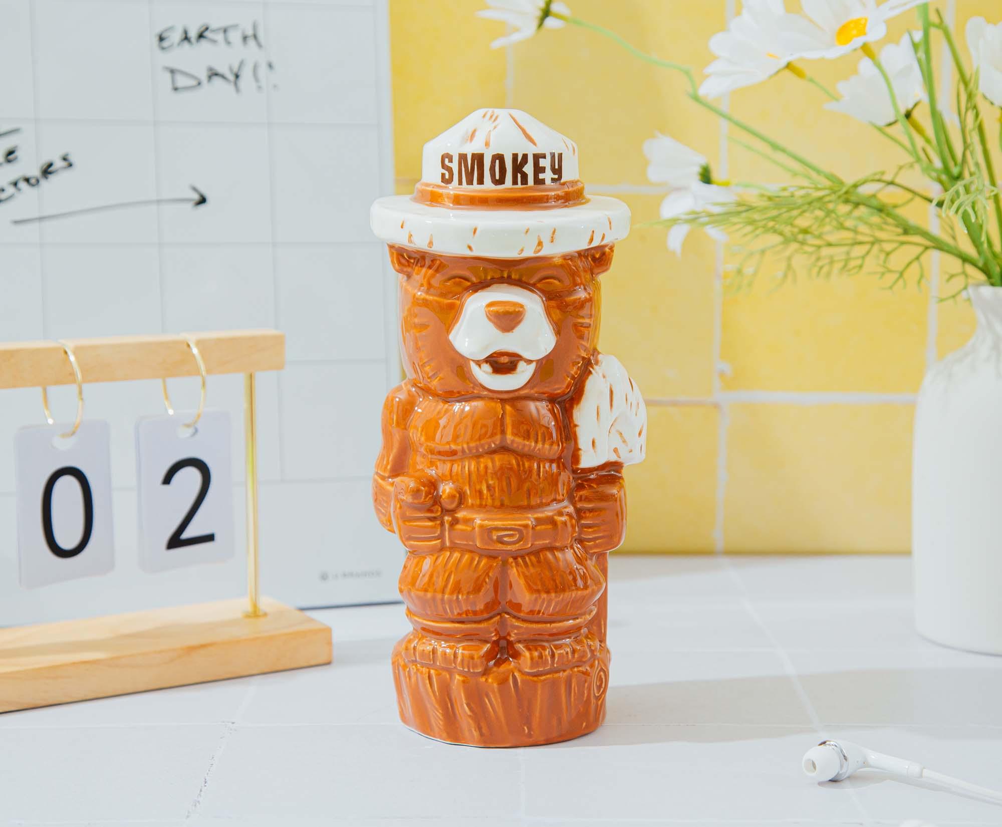 Geeki Tikis Smokey Bear Ceramic Mug | Holds 14 Ounces