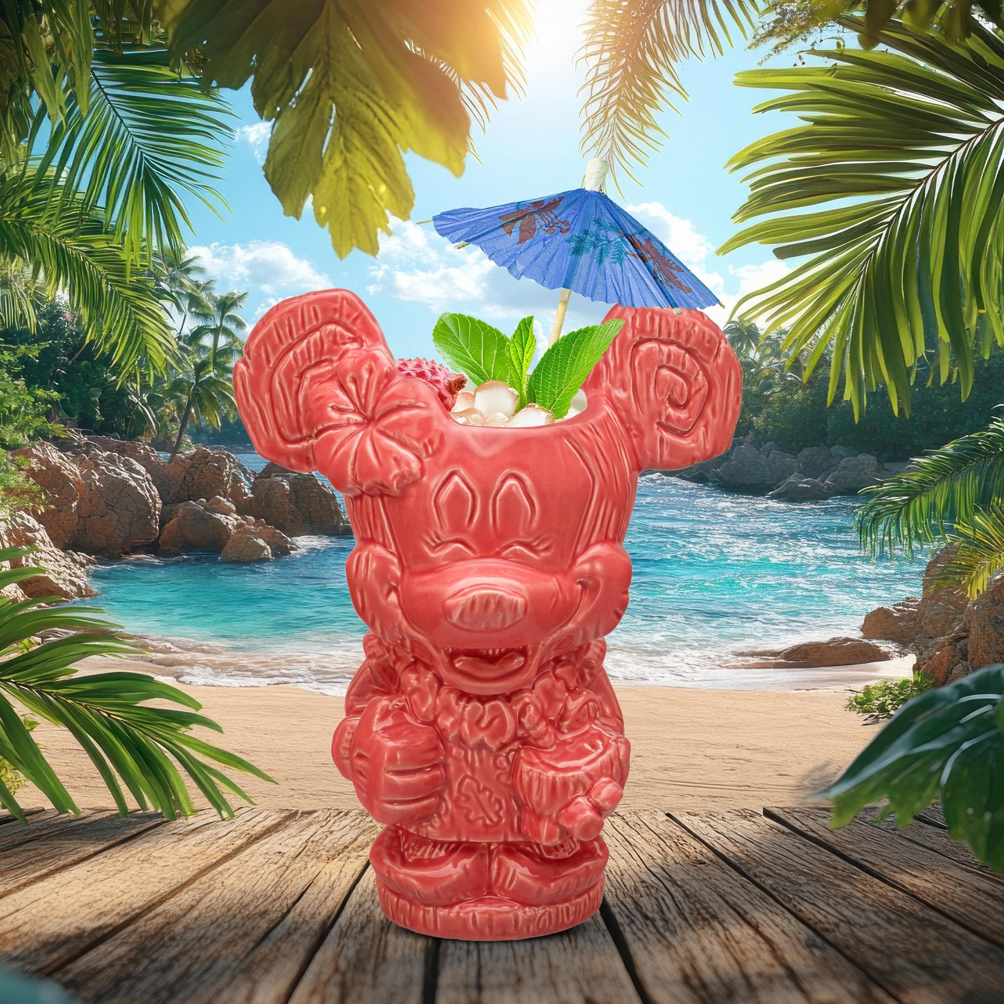 Geeki Tikis Disney Aloha Minnie Mouse Ceramic Mug | Holds 18 Ounces