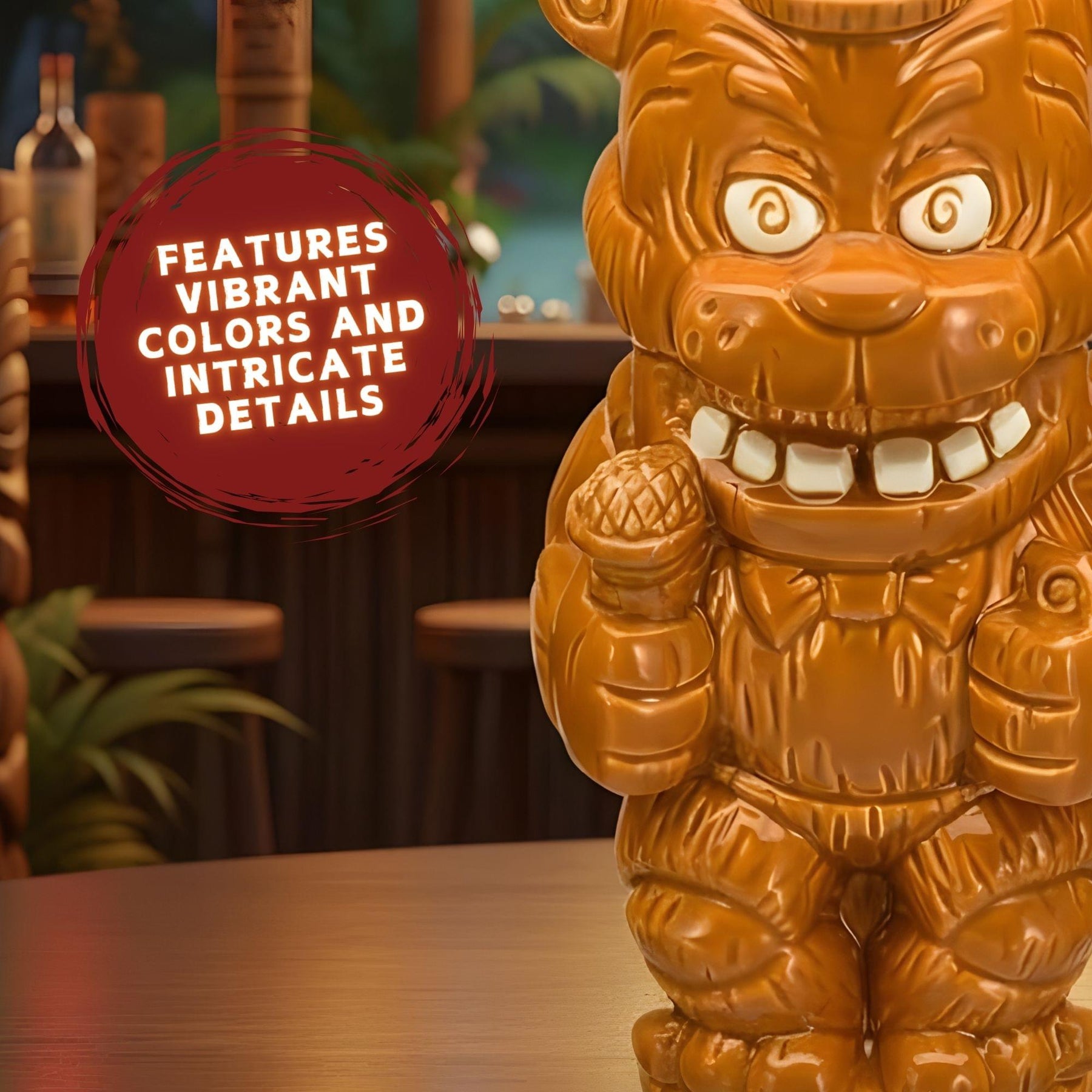 Geeki Tikis Five Nights At Freddy's Freddy Fazbear 16-Ounce Ceramic Mug
