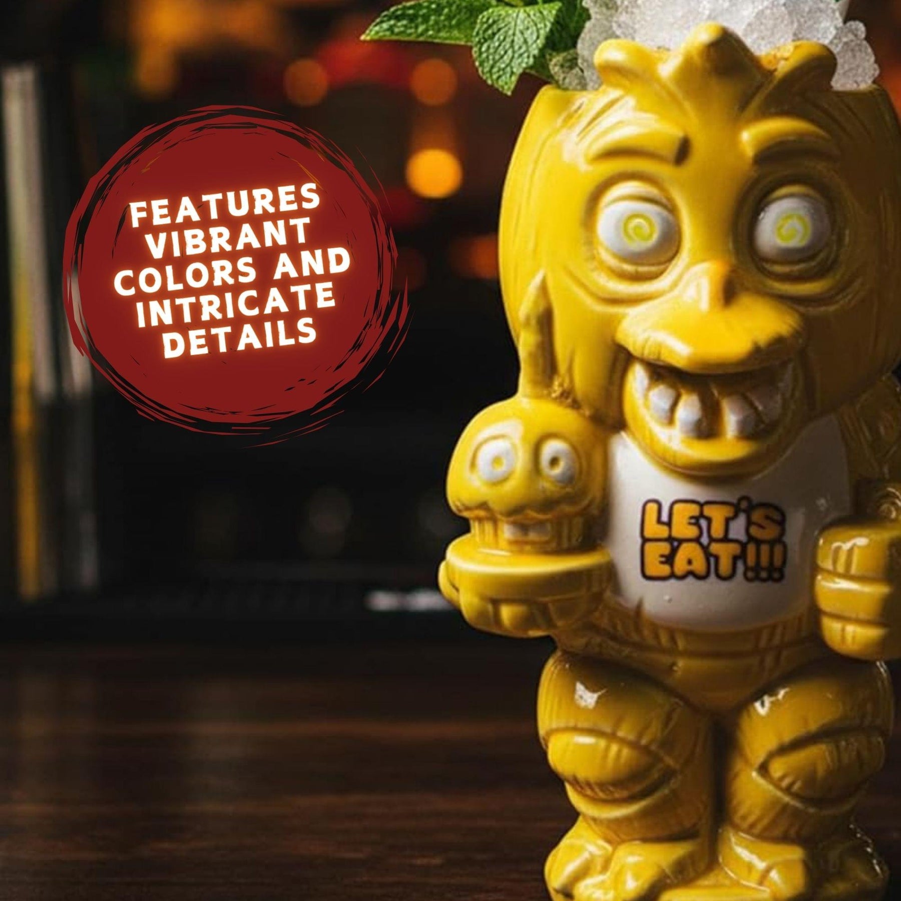 Geeki Tikis Five Nights At Freddy's Chica and Cupcake 18-Ounce Ceramic Mug