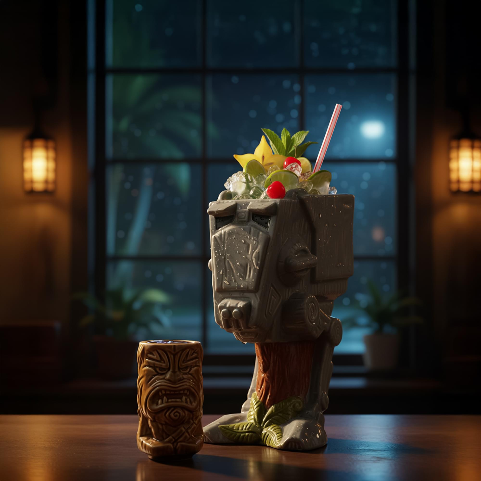 Geeki Tikis Star Wars AT-ST With Chewie 22 Ounce Ceramic Mug Set