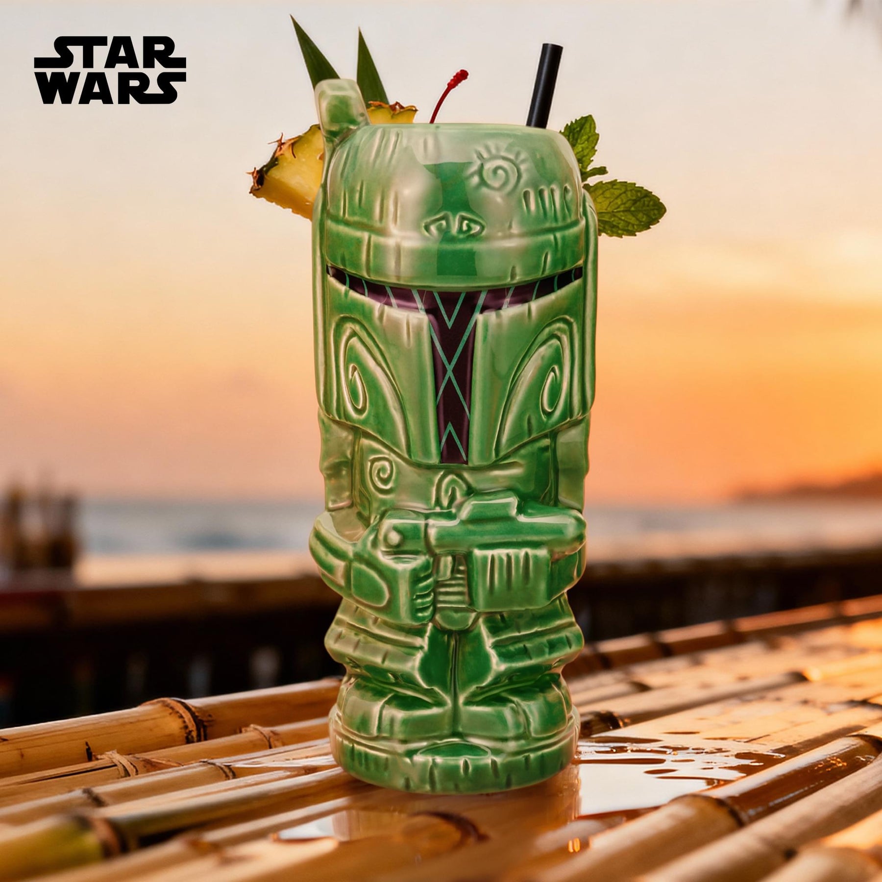 Geeki Tikis 10th Anniversary Star Wars Boba Fett Ceramic Mug | Holds 16 Ounces