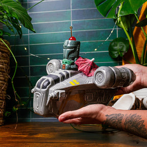 Geeki Tikis Star Wars: The Mandalorian Razor Crest Punch Bowl With Mini Muglet