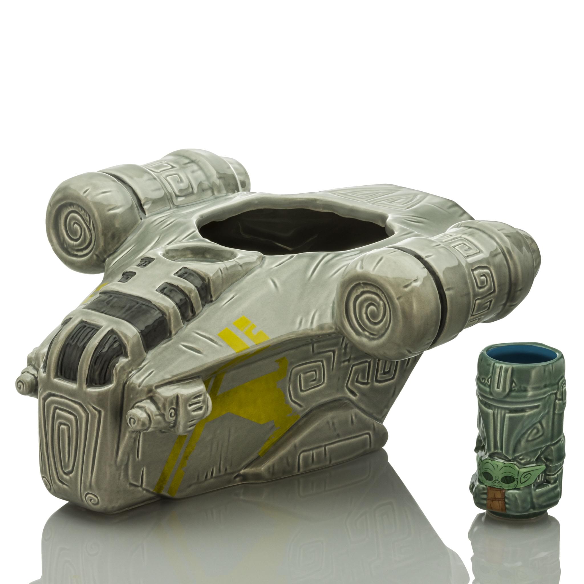 Geeki Tikis Star Wars: The Mandalorian Razor Crest Punch Bowl With Mini Muglet
