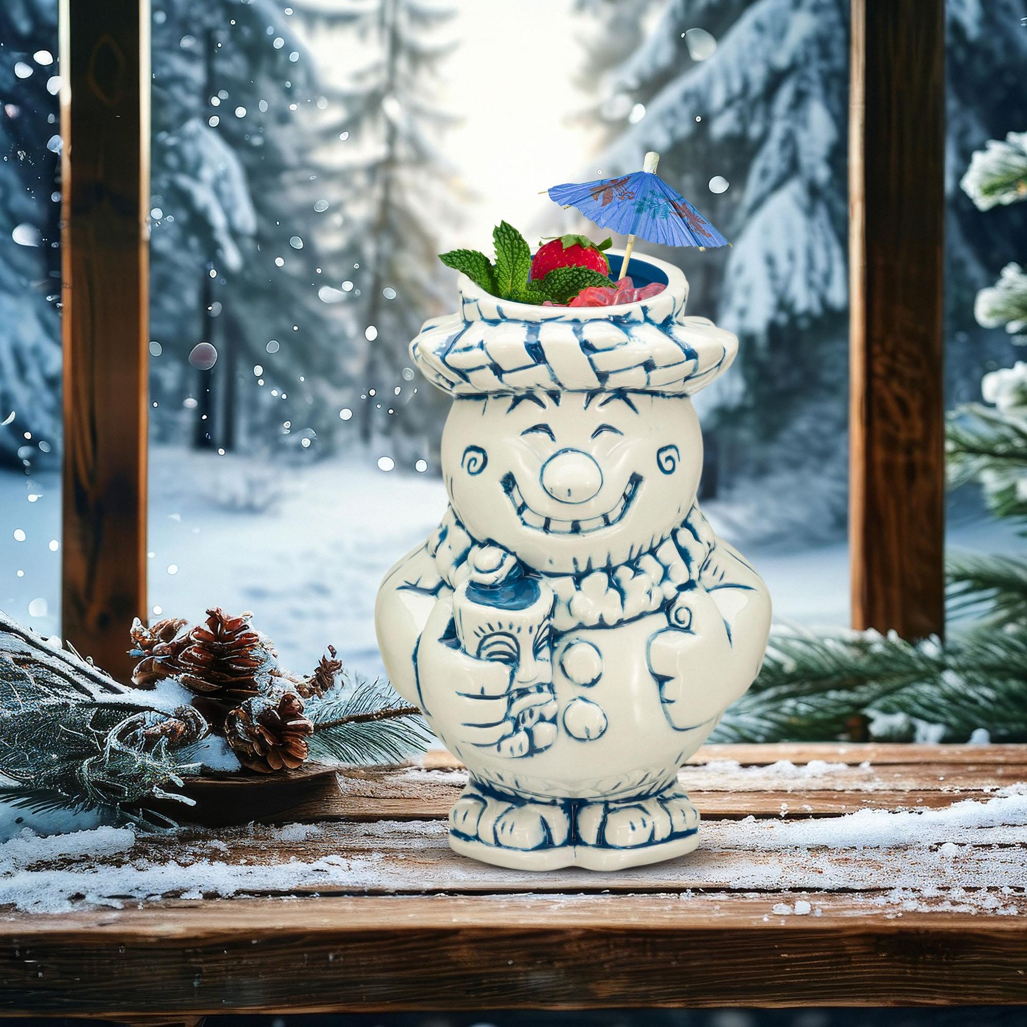 Geeki Tikis Sippin' Snowman 26 Ounce Ceramic Mug