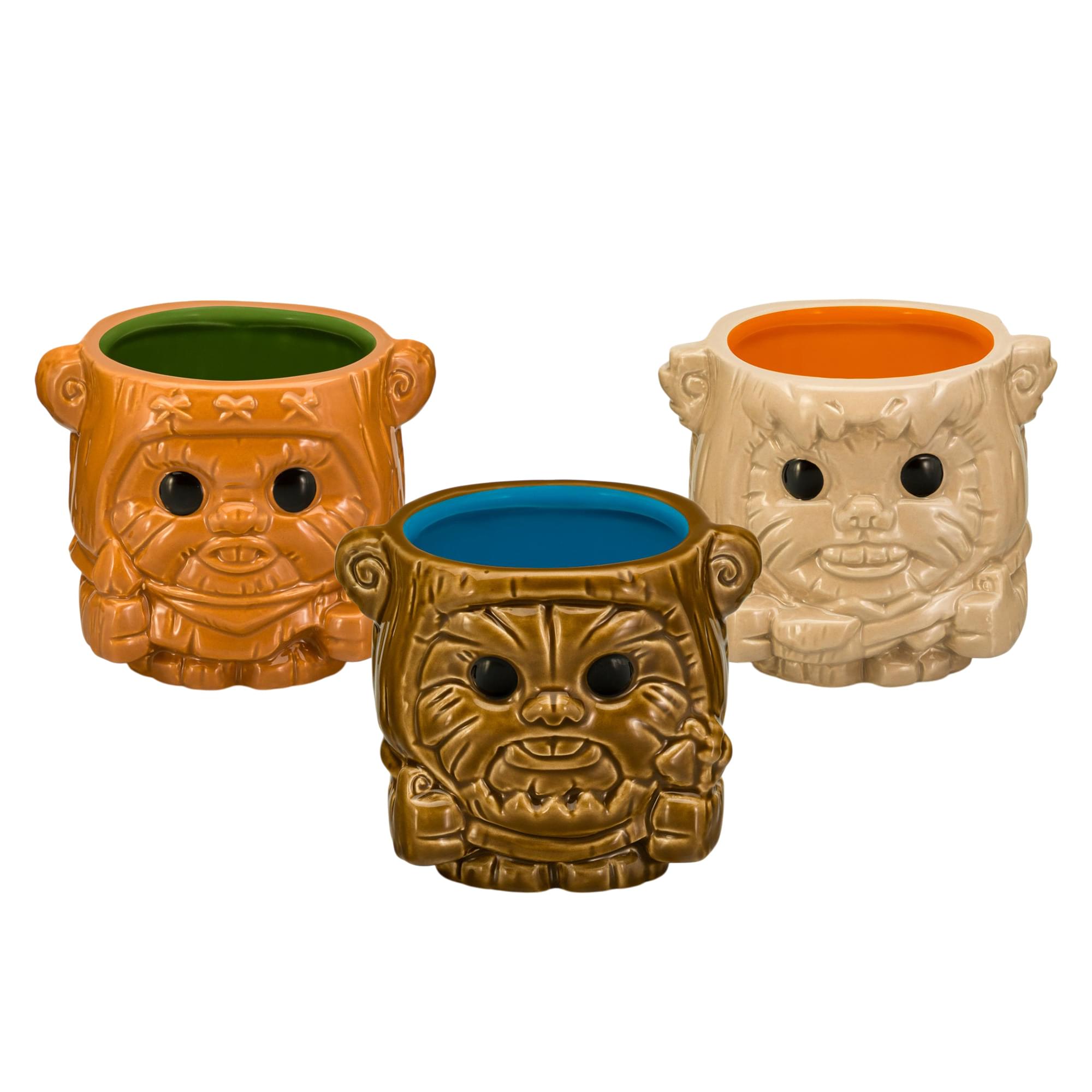 Geeki Tikis Star Wars Ewoks 6 Ounce Ceramic Mini Mug 3-Pack