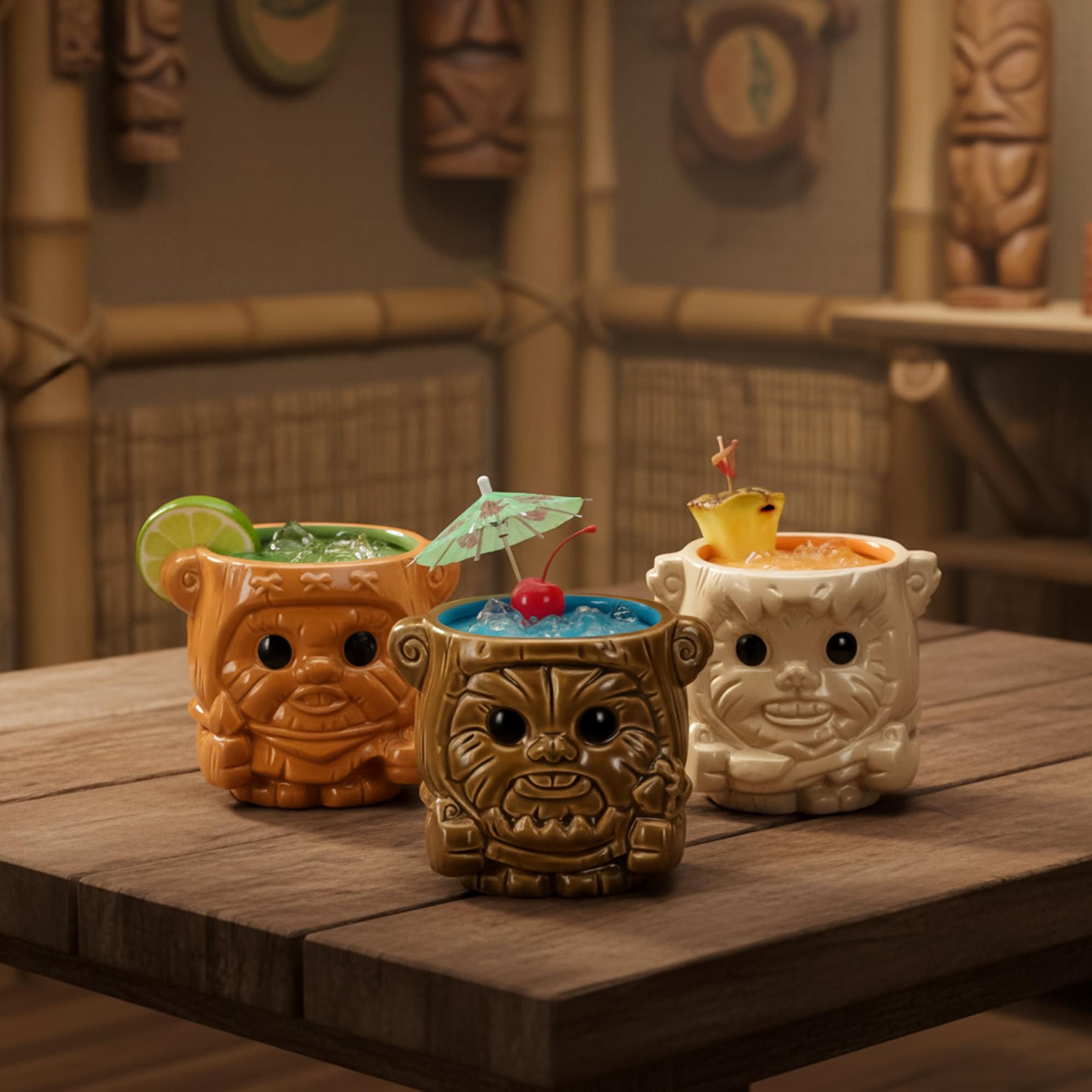 Geeki Tikis Star Wars Ewoks 6 Ounce Ceramic Mini Mug 3-Pack