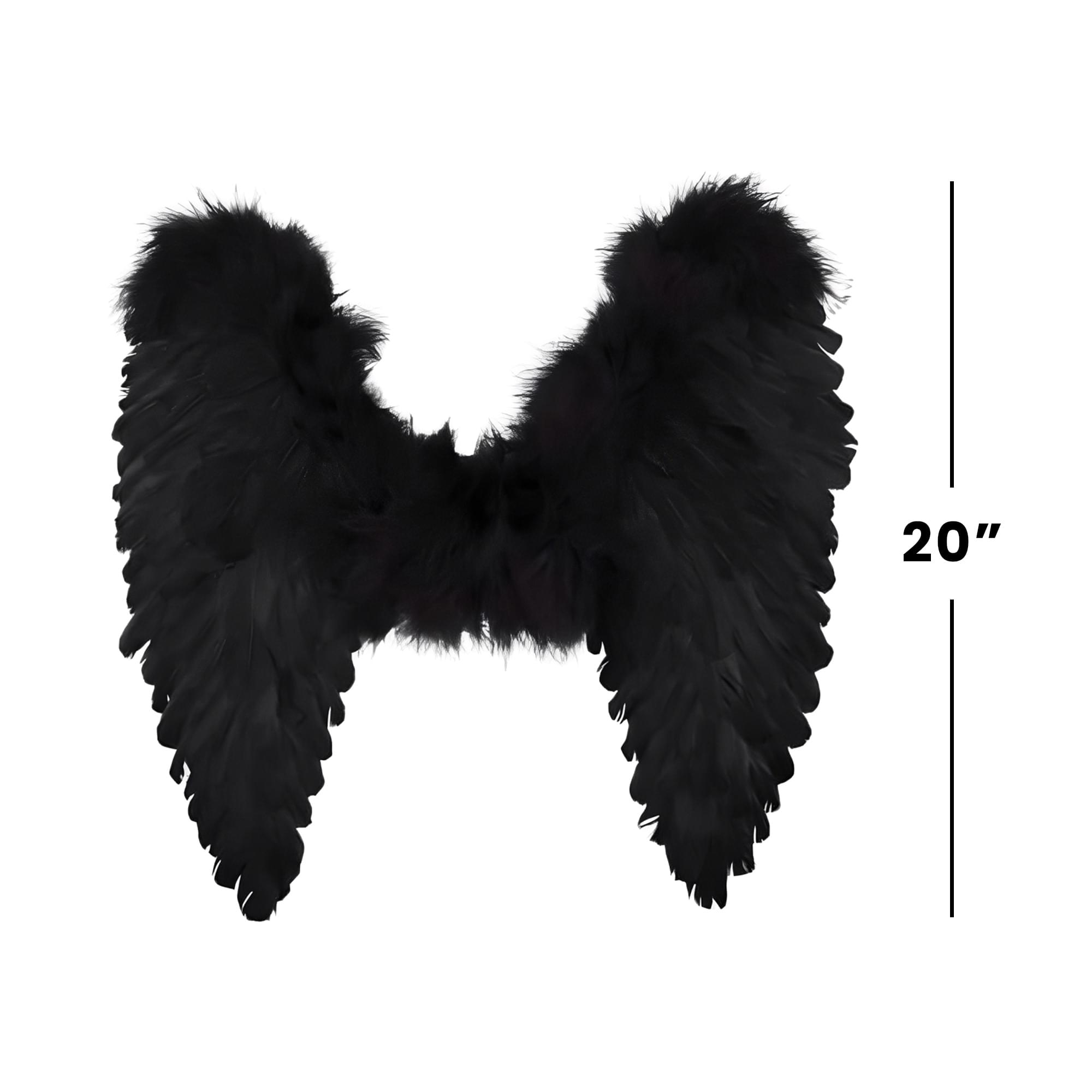 Black Feather Angel Wings Adult Costume Accessory