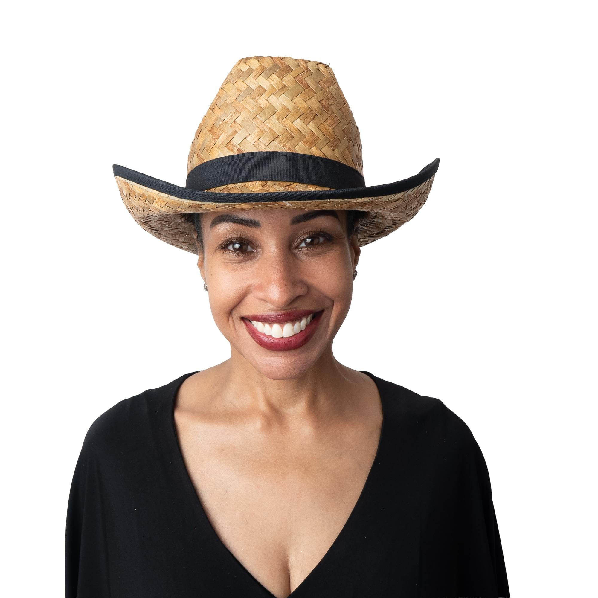 Straw Cowboy Hat Costume Accessory