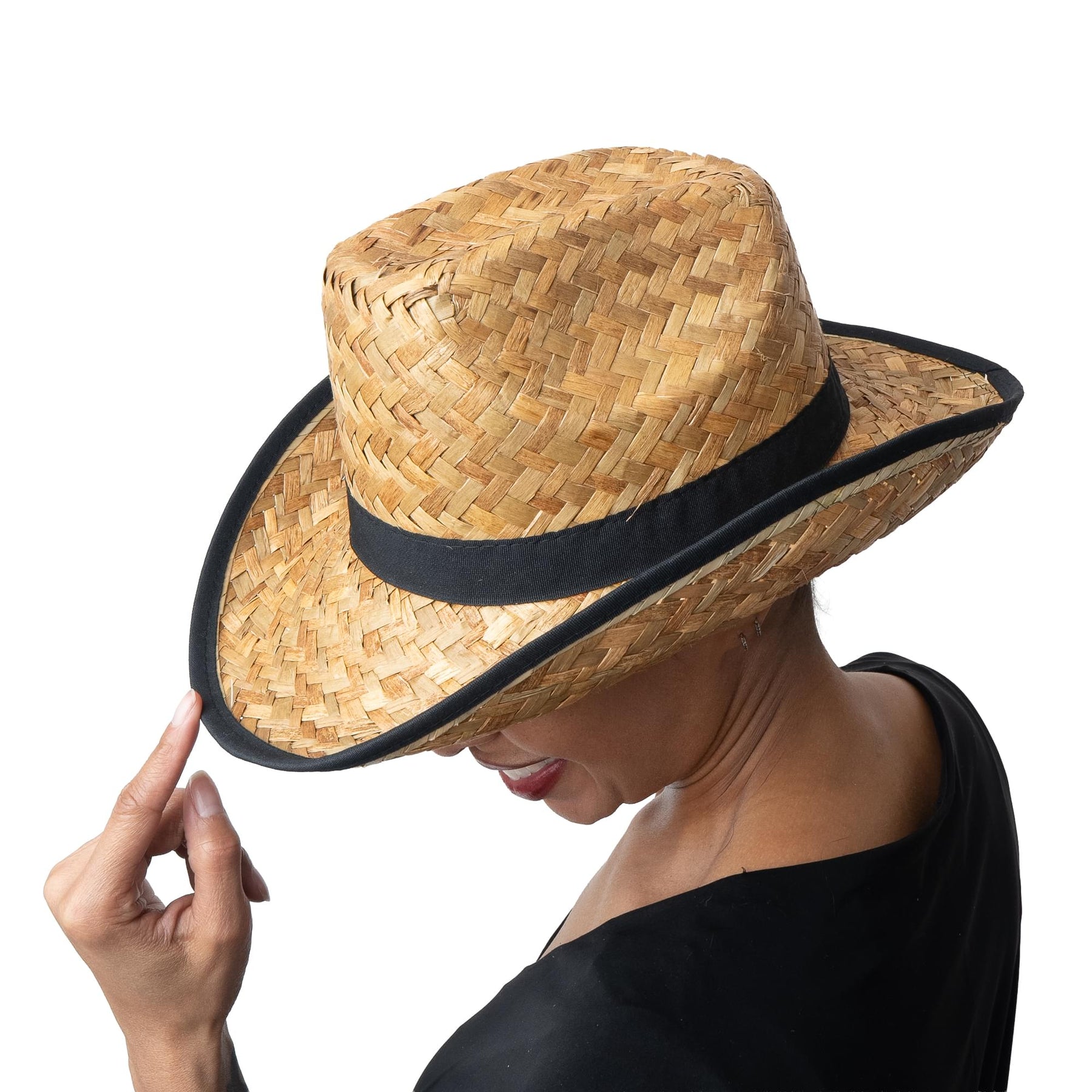 Straw Cowboy Hat Costume Accessory