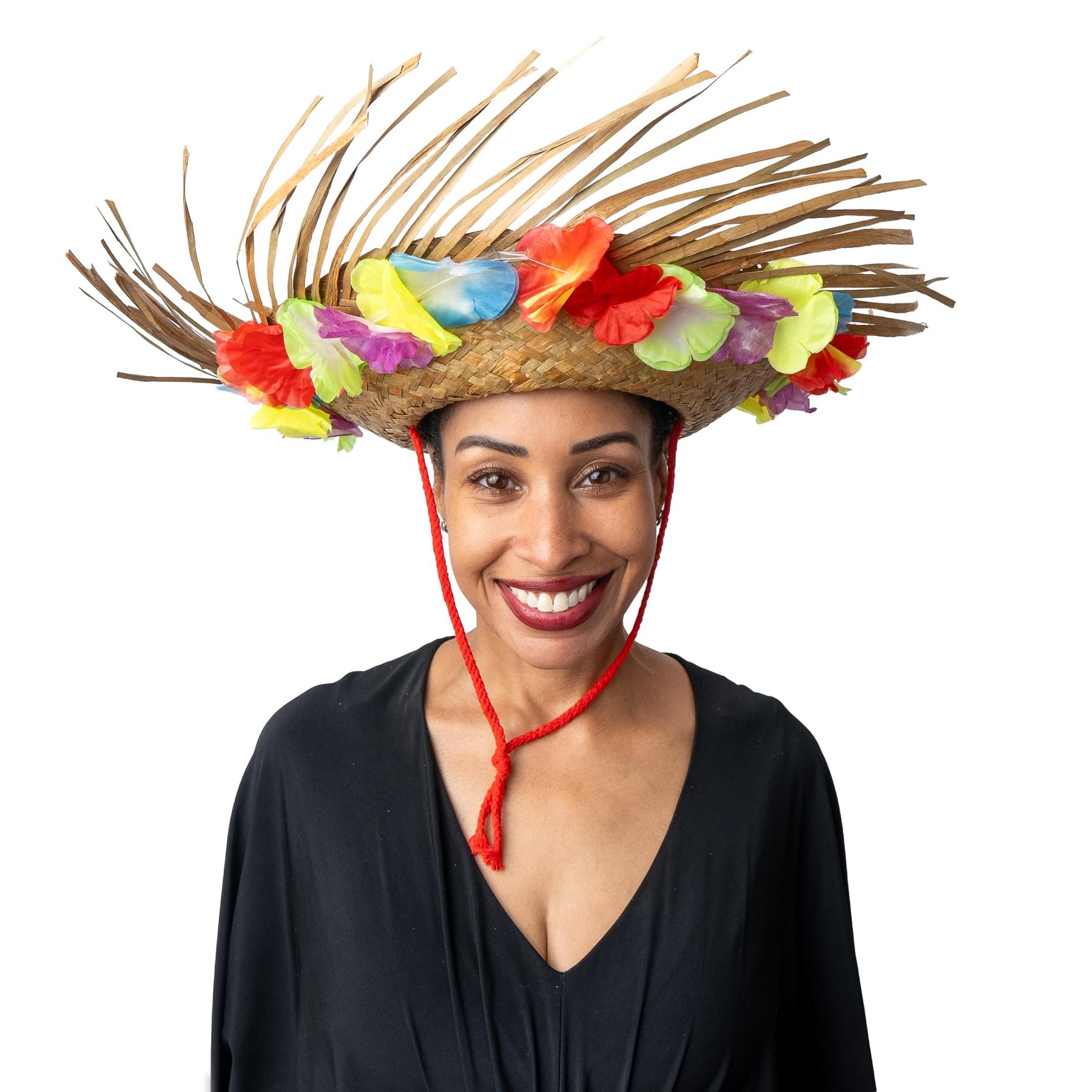 Hawaiian Straw Hat Costume Accessory