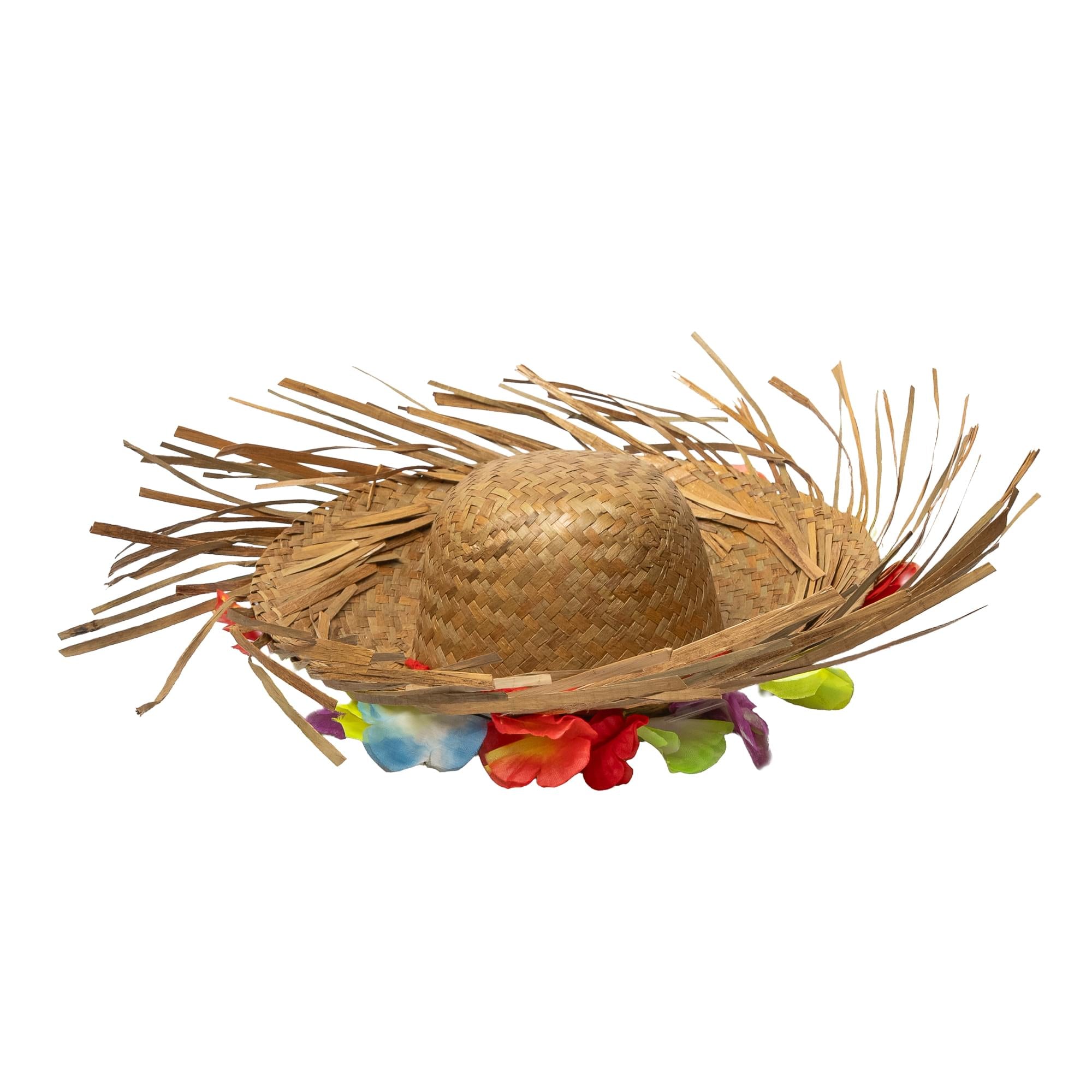 Hawaiian Straw Hat Costume Accessory