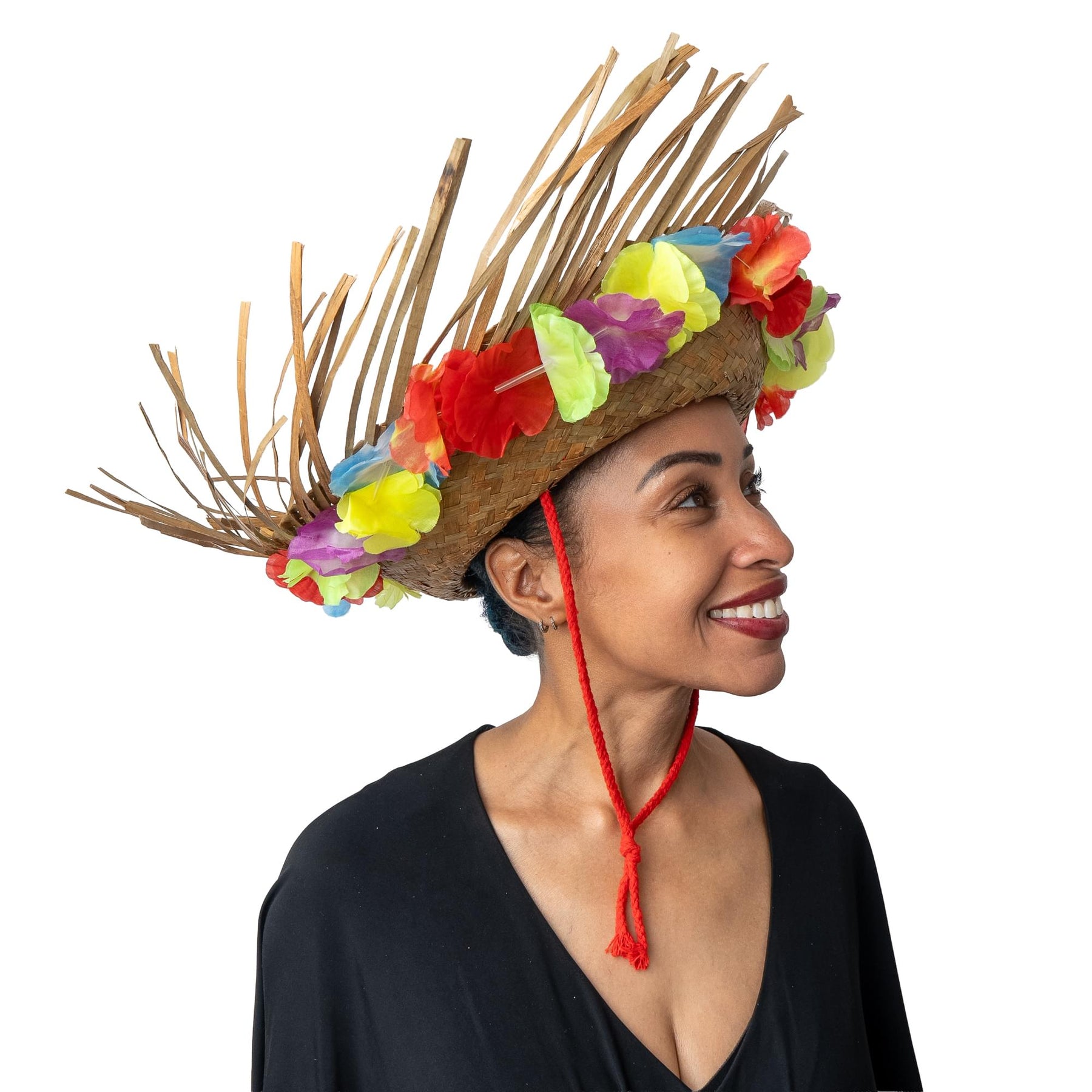 Hawaiian Straw Hat Costume Accessory