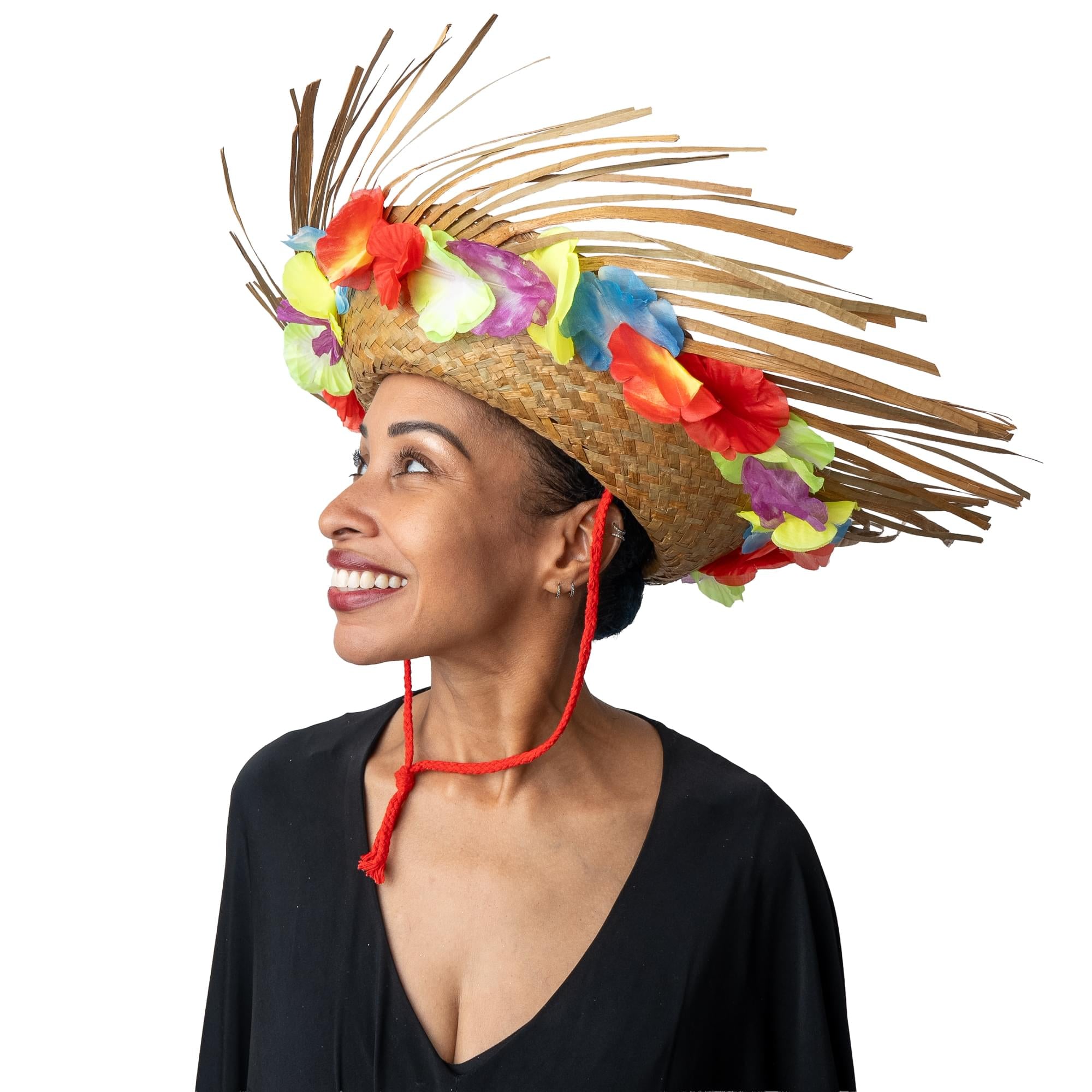 Hawaiian Straw Hat Costume Accessory