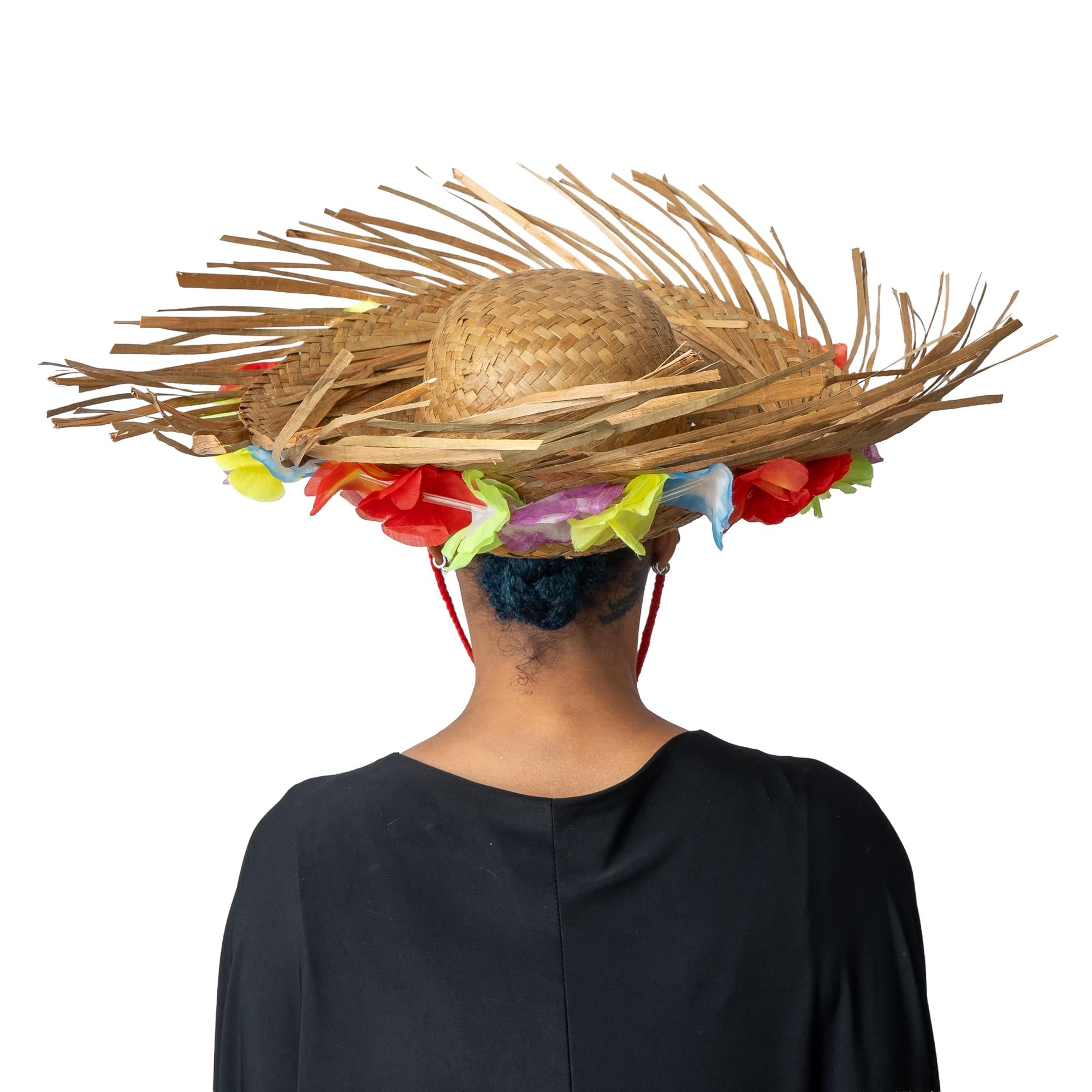 Hawaiian Straw Hat Costume Accessory