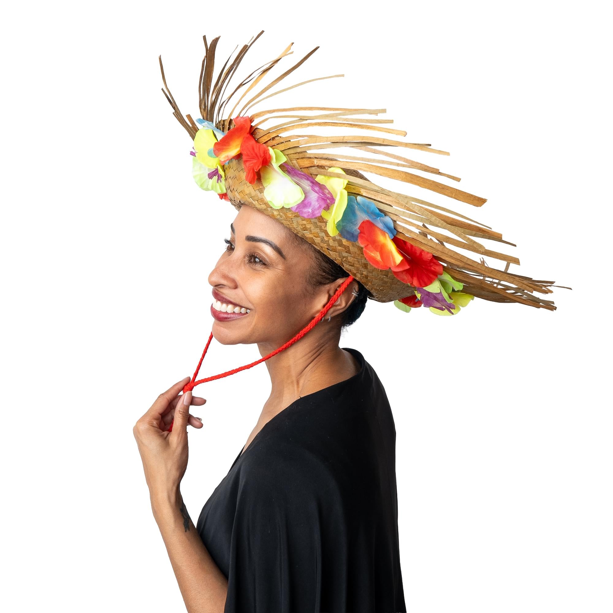 Hawaiian Straw Hat Costume Accessory
