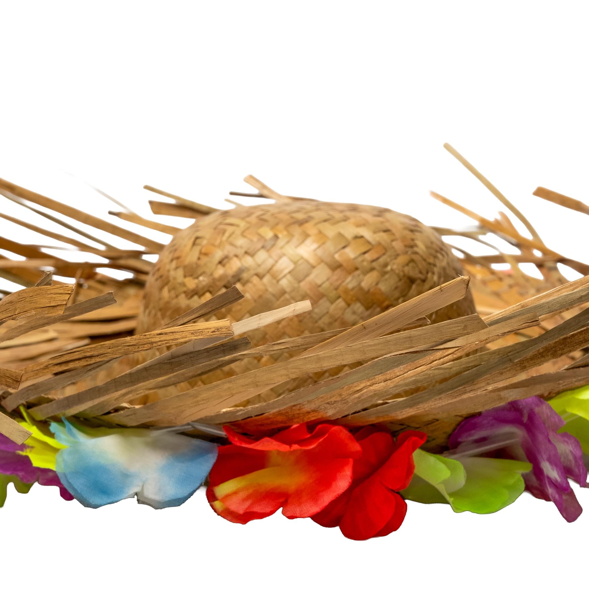 Hawaiian Straw Hat Costume Accessory
