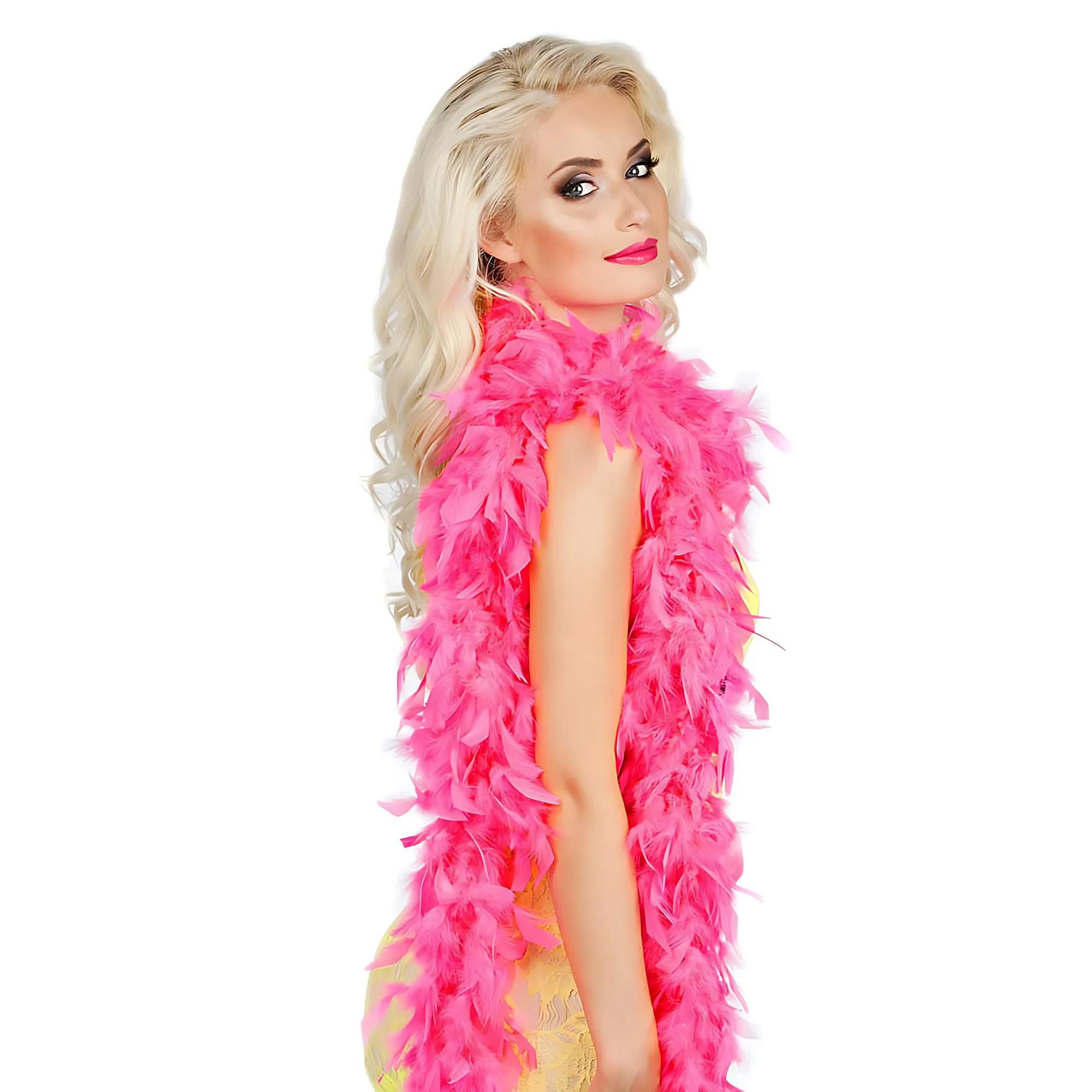Pink Adult Feather Costume Boa