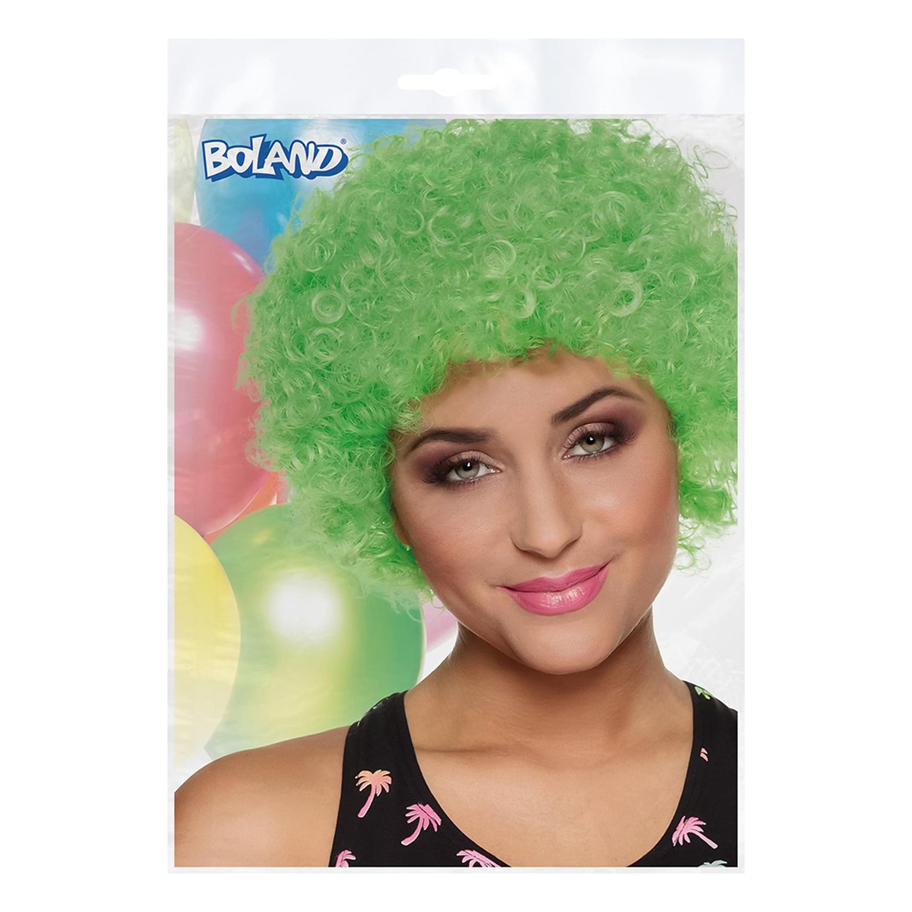 Clown Afro Green Wig