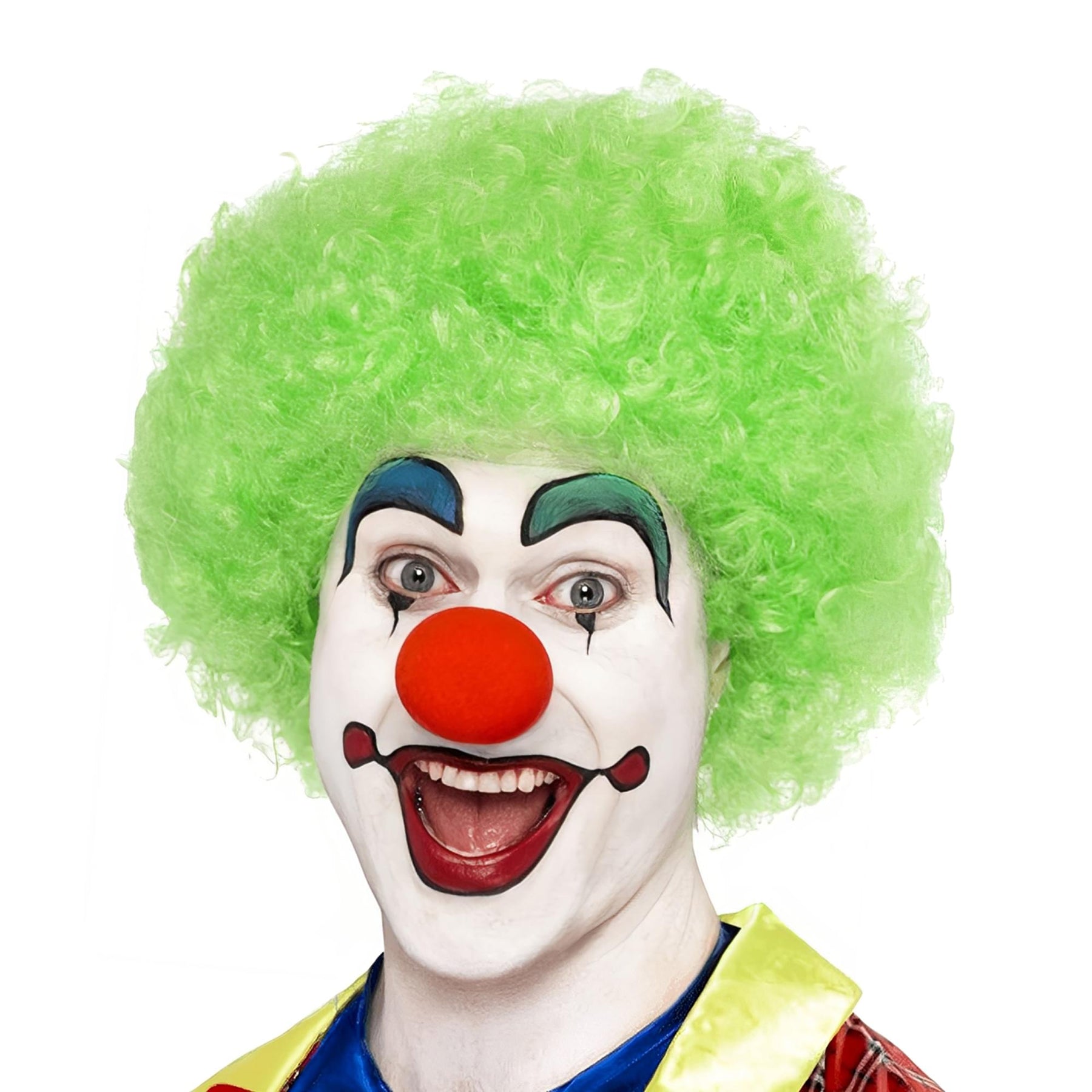 Clown Afro Green Wig