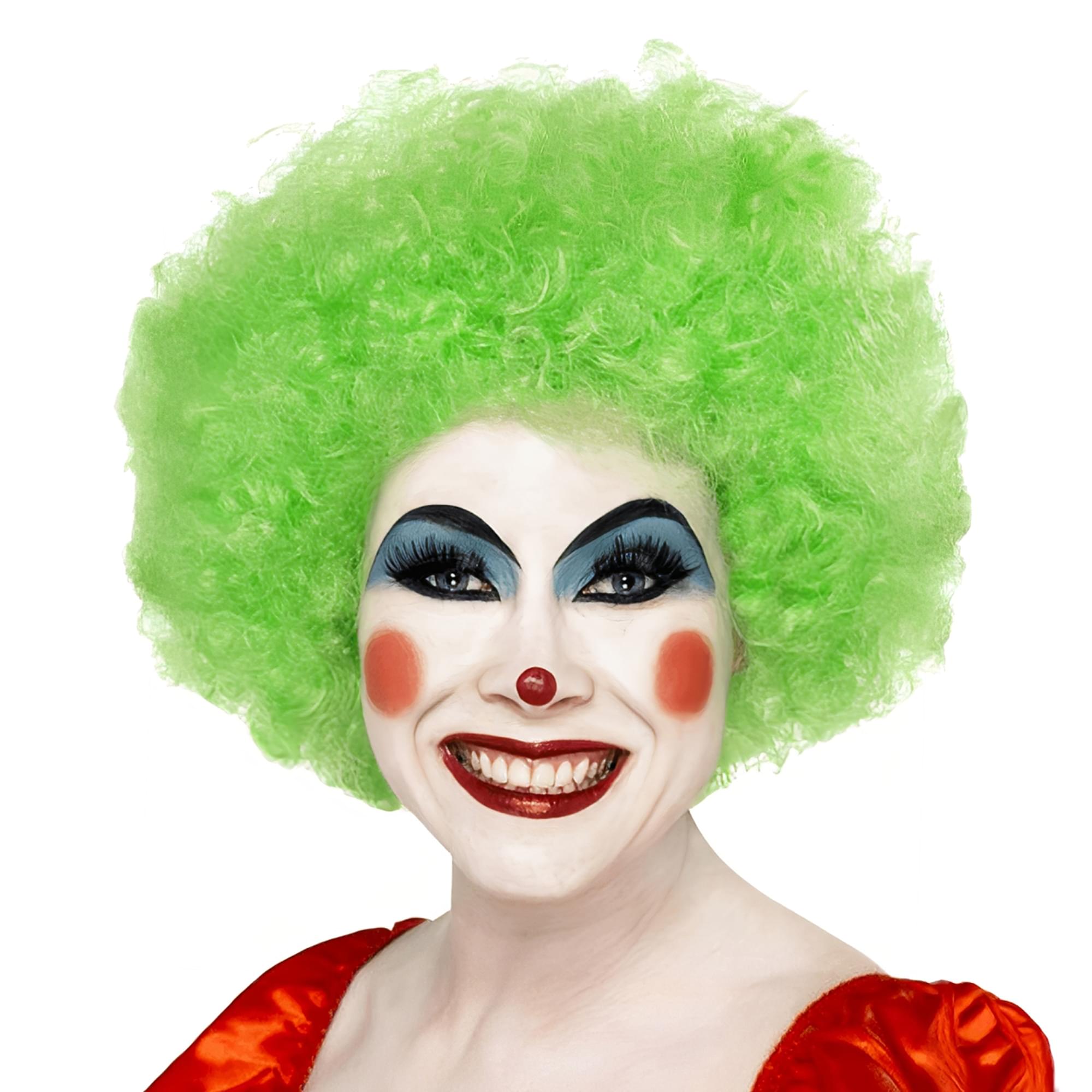 Clown Afro Green Wig