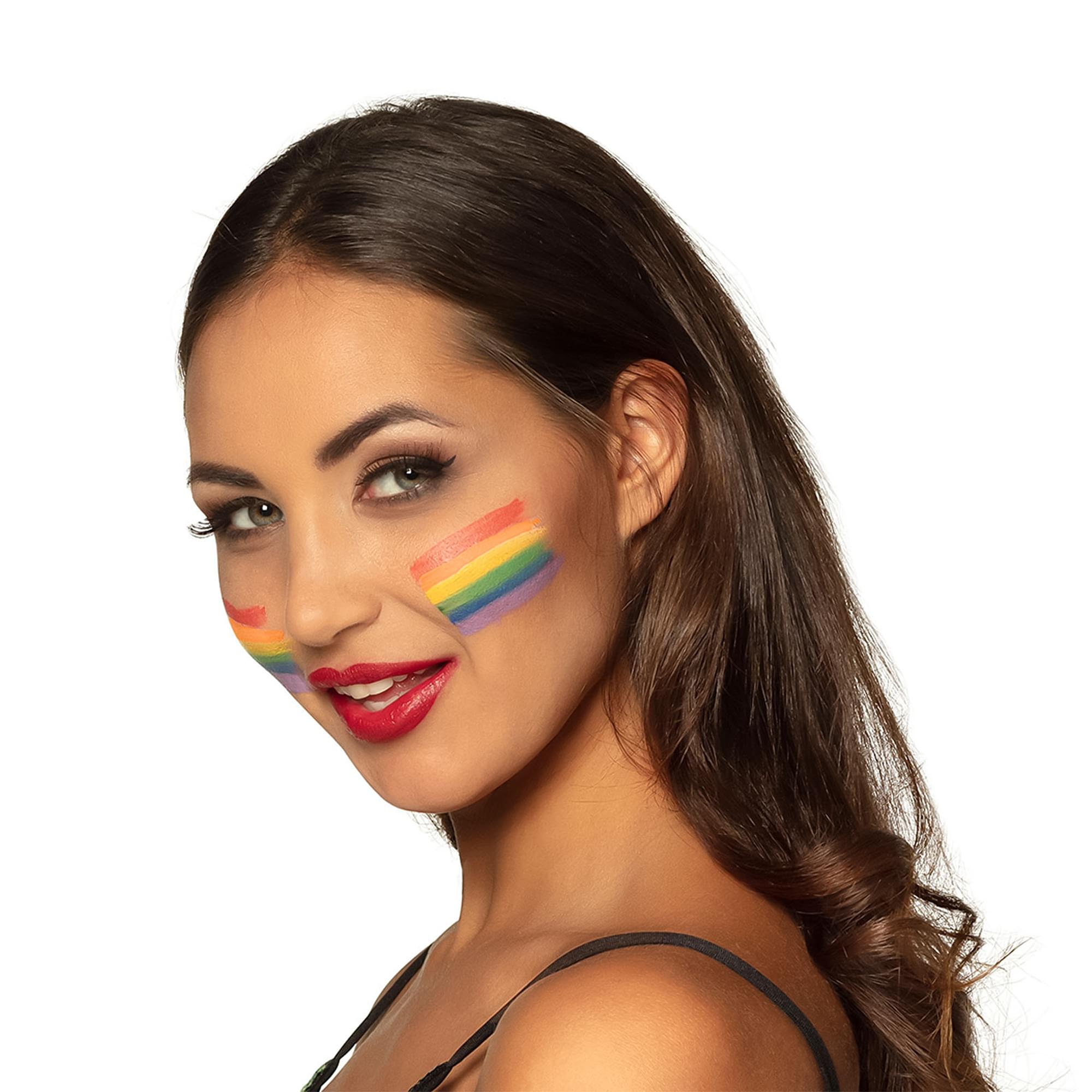 Rainbow Fanbrush Costume Face Paint