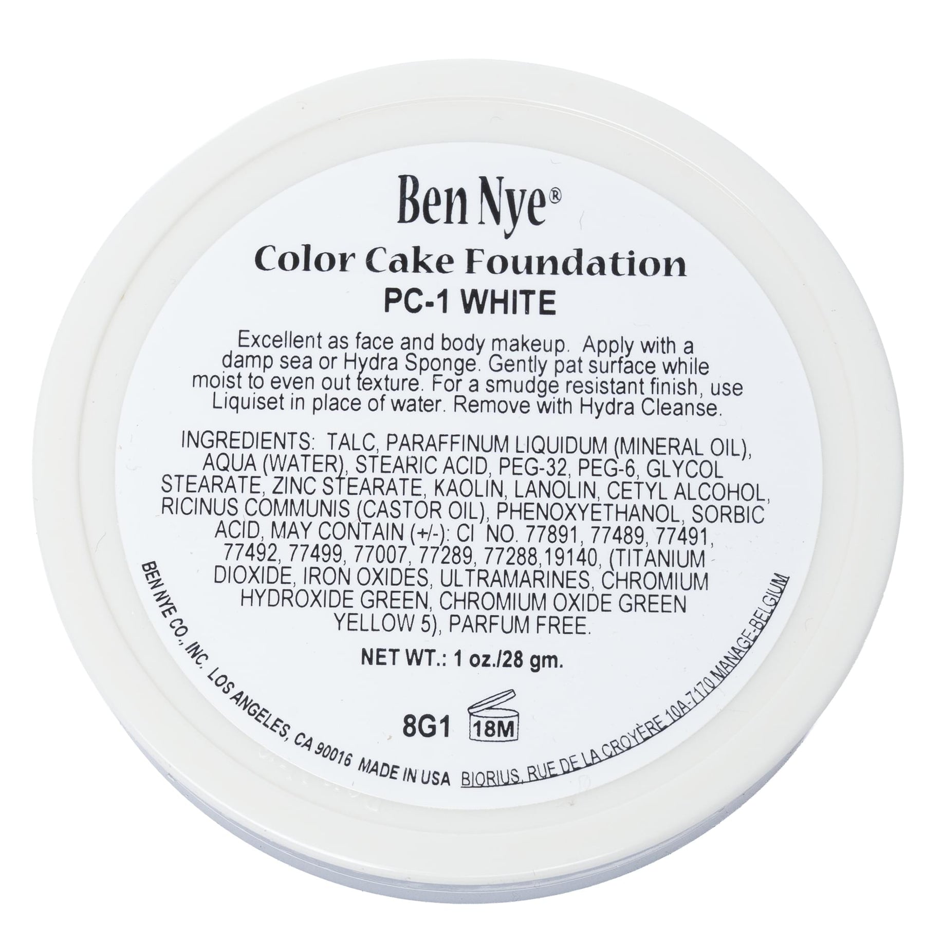 White Cake Makeup Costume Accessory