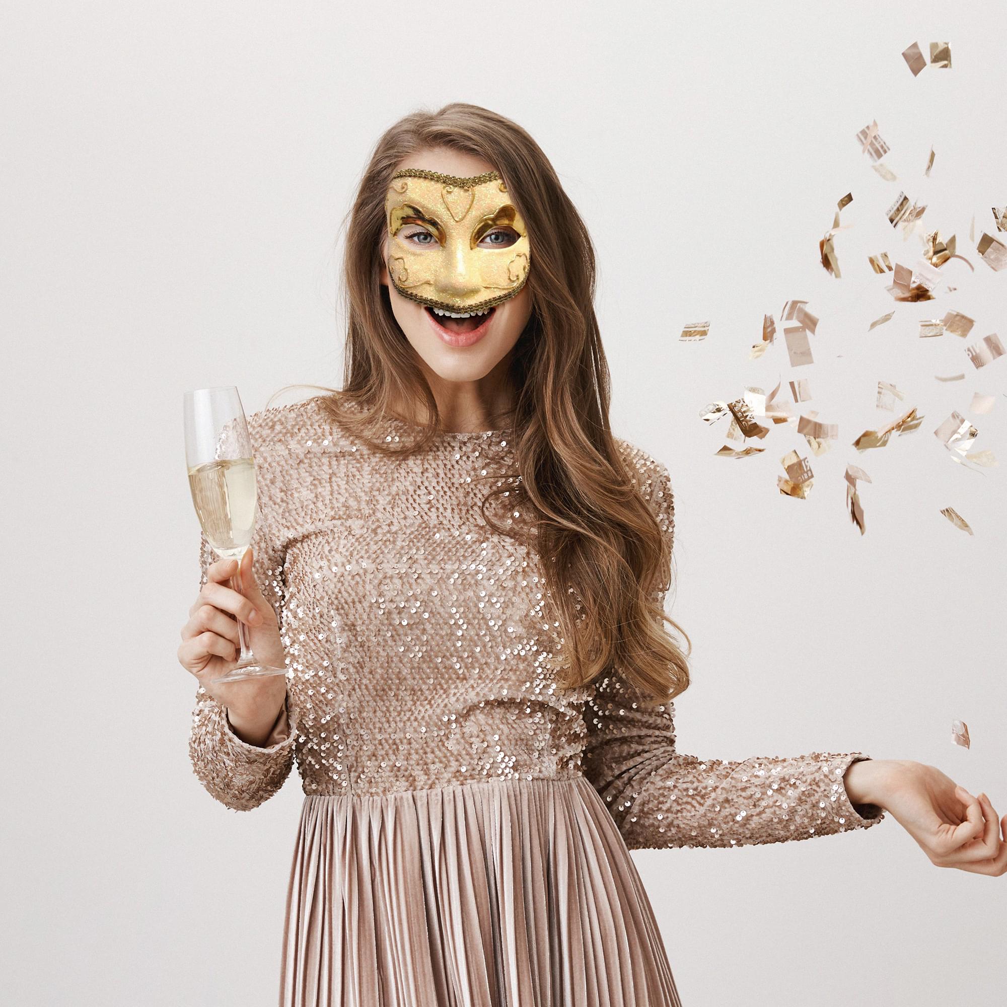 Golden Lady Eye Venetian, Masquerade, Mardi Gras Mask