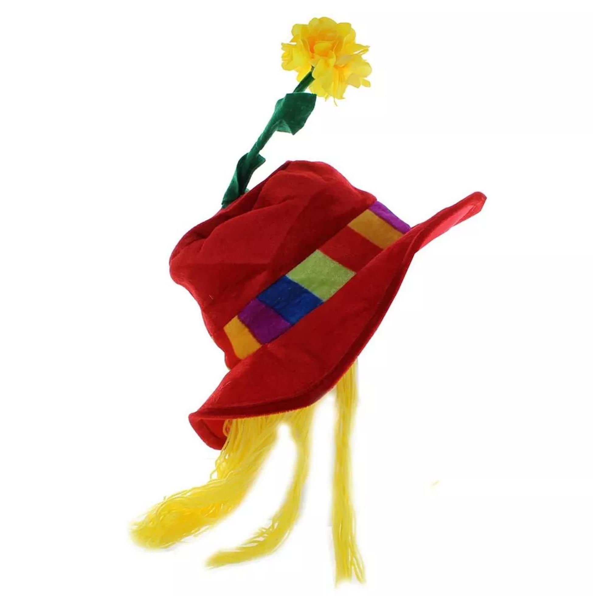 Clown Flower Adult Costume Hat