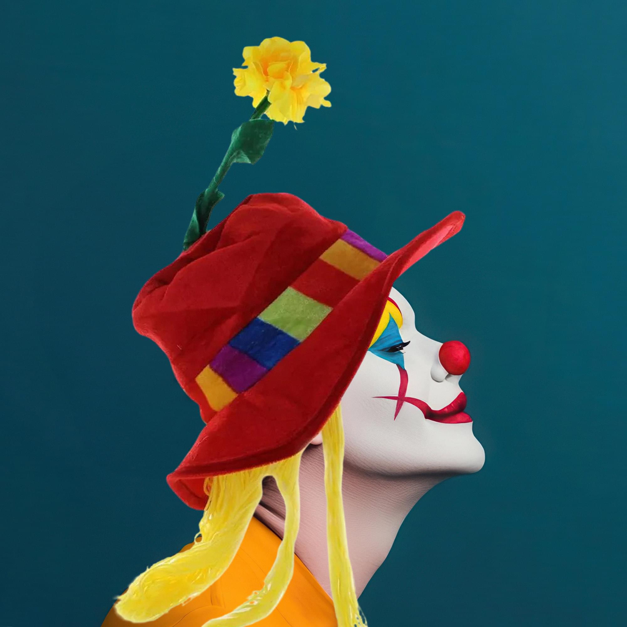 Clown Flower Adult Costume Hat