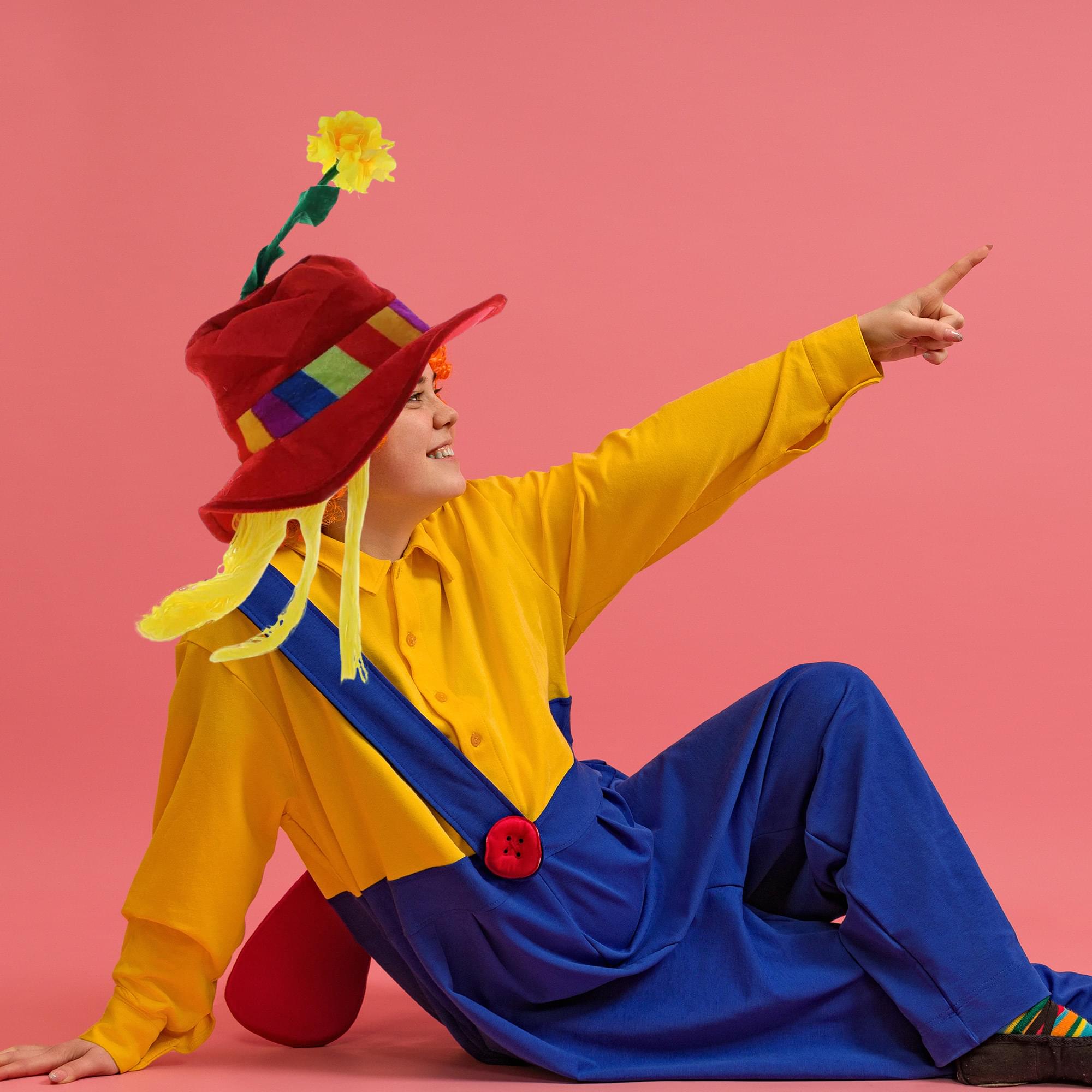 Clown Flower Adult Costume Hat