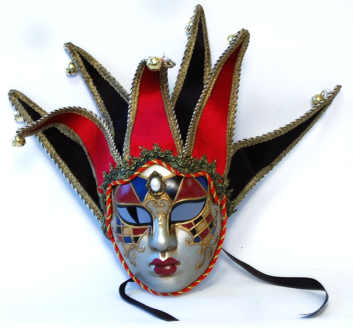 Tramezzino Jester Costume Mask: Red