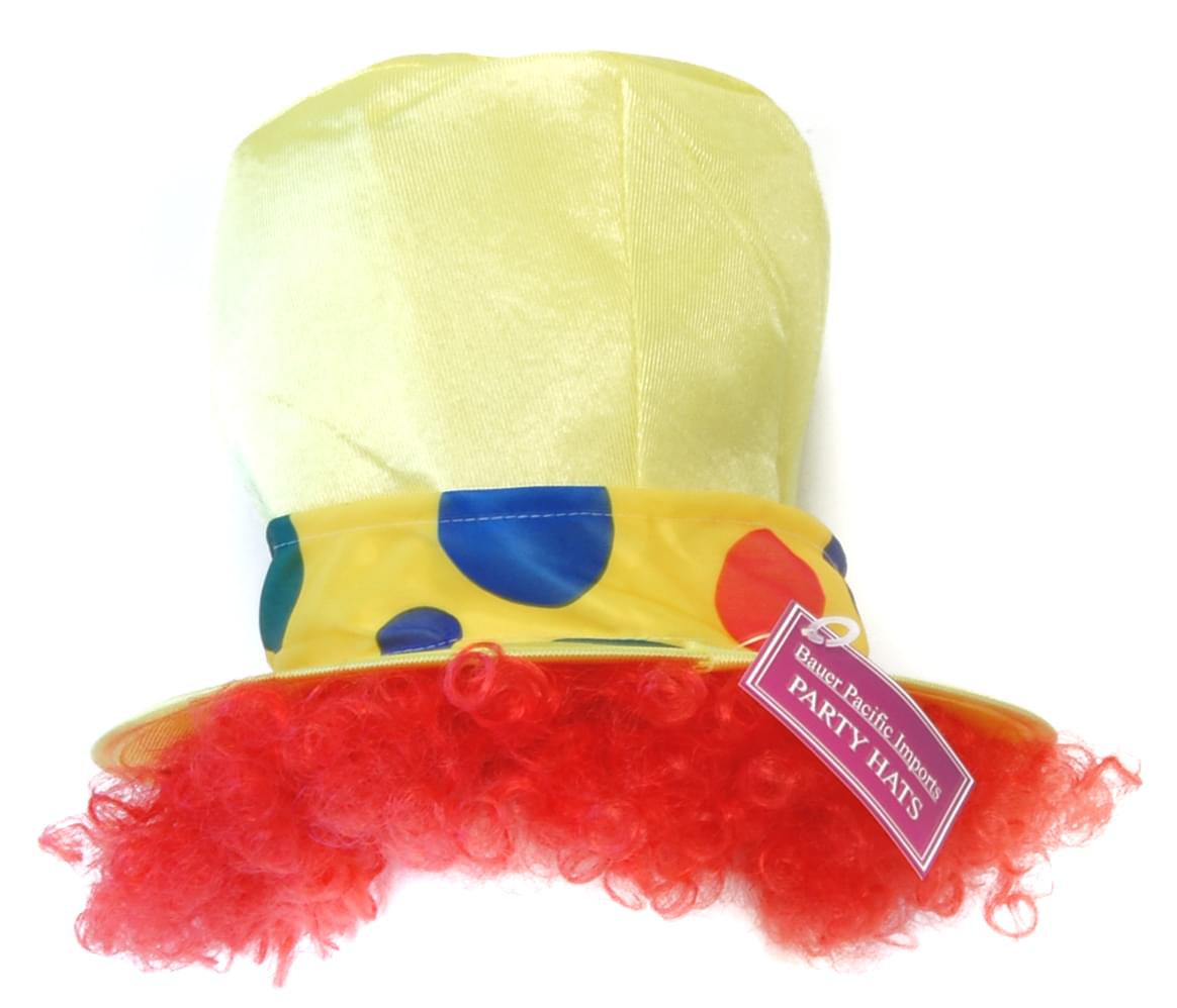 Tall Clown Costume Hat: Yellow
