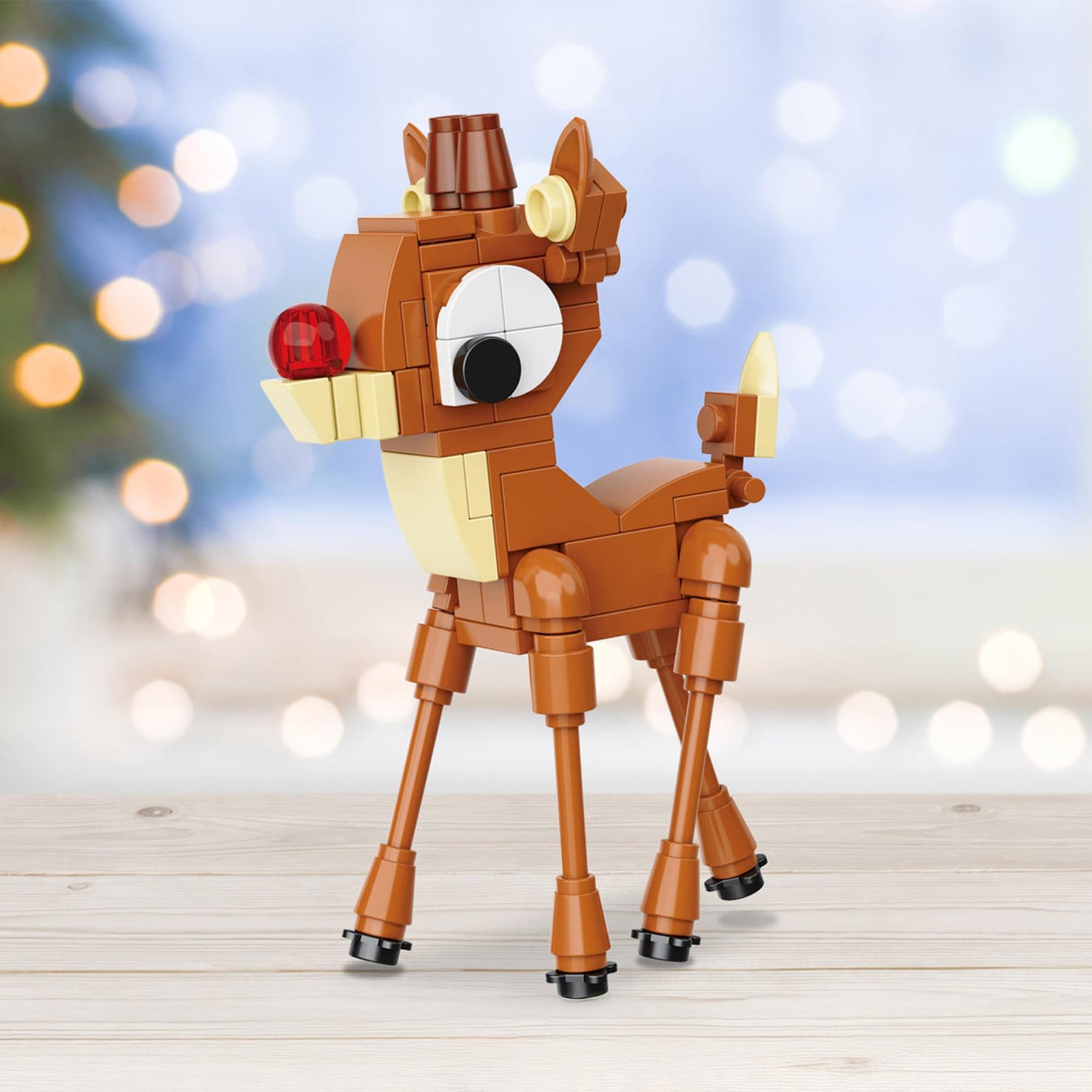 Rudolph The Red-Nosed Reindeer Rudolph Figure 76-Piece Brickcraft Building Set