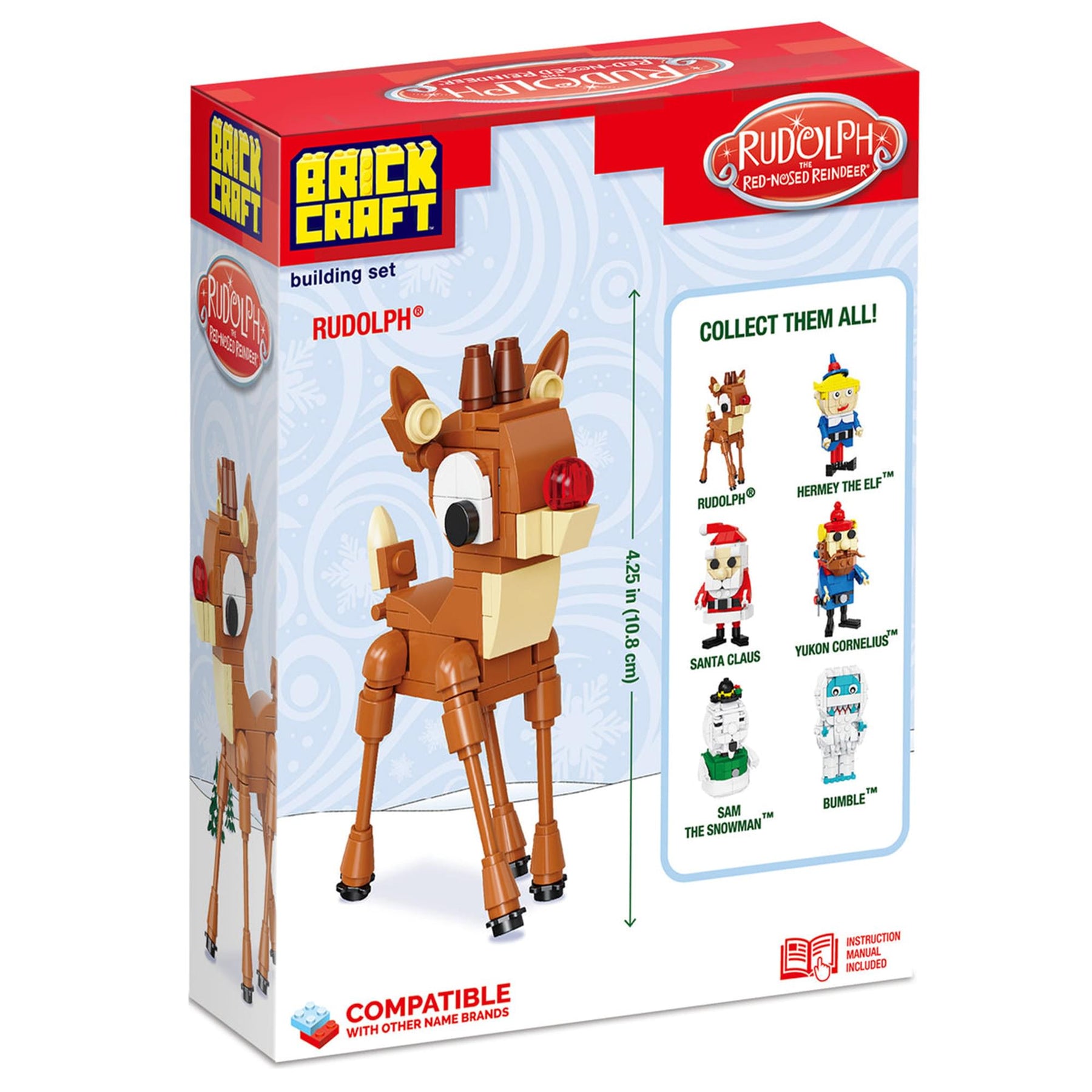Rudolph The Red-Nosed Reindeer Rudolph Figure 76-Piece Brickcraft Building Set