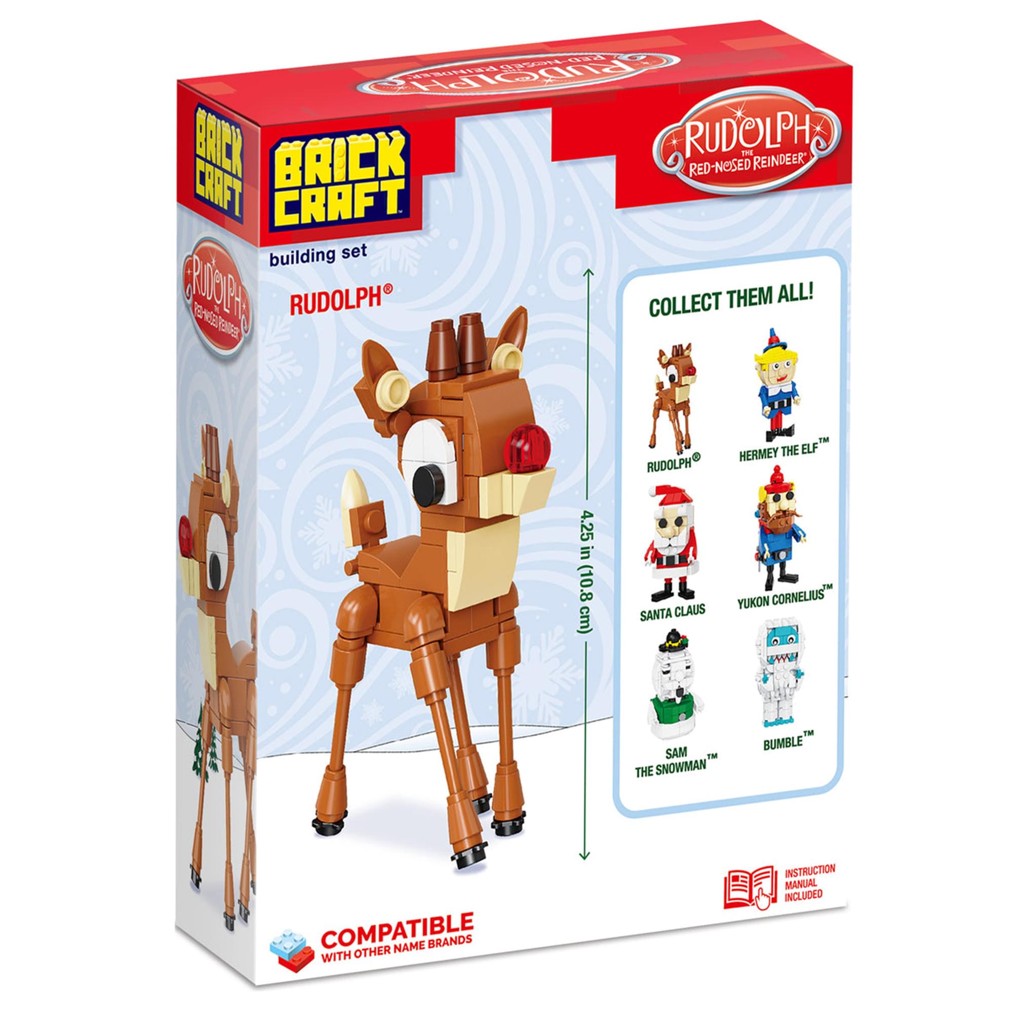 Rudolph The Red-Nosed Reindeer Rudolph Figure 76-Piece Brickcraft Building Set