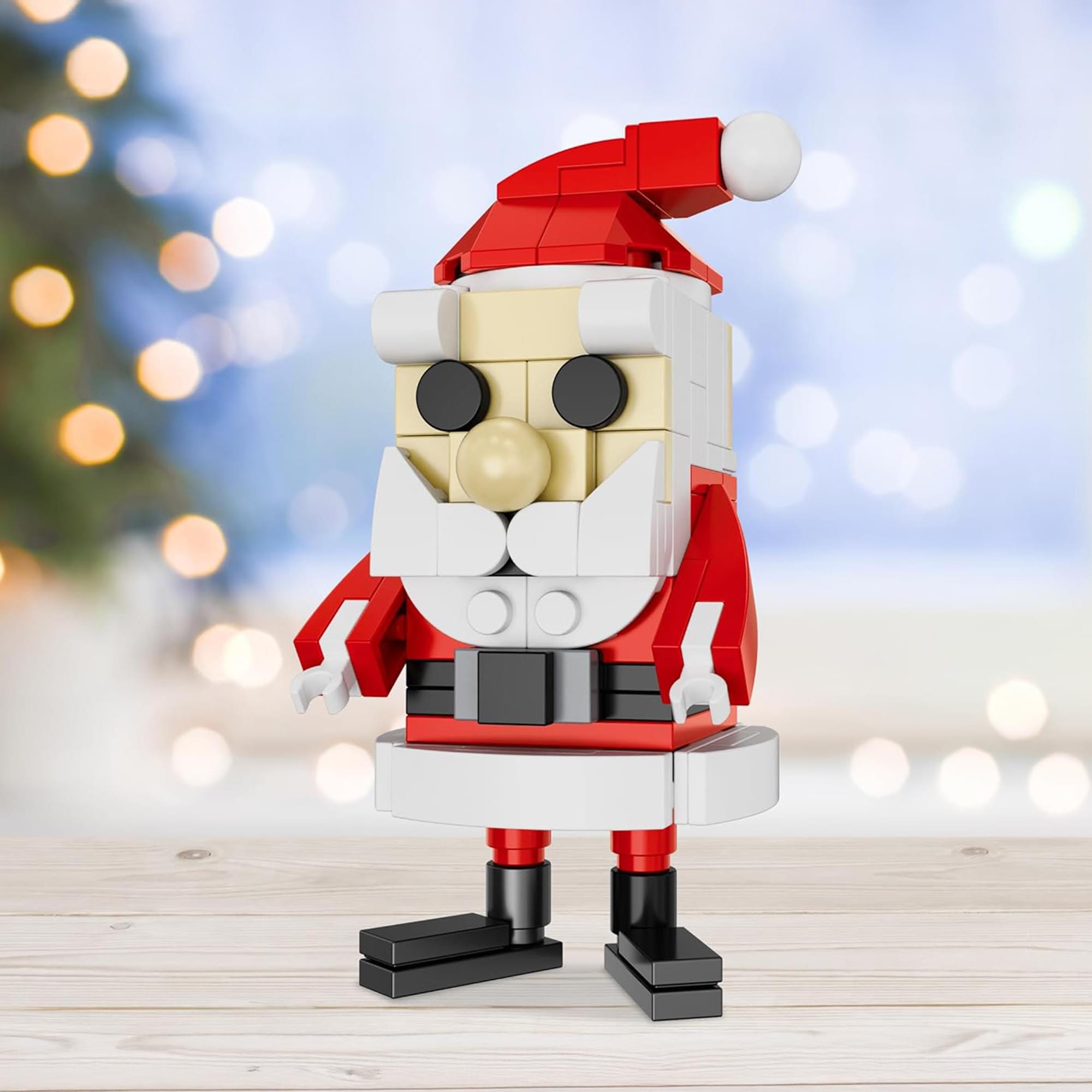 Rudolph The Red-Nosed Reindeer Santa Figure 93-Piece Brickcraft Building Set