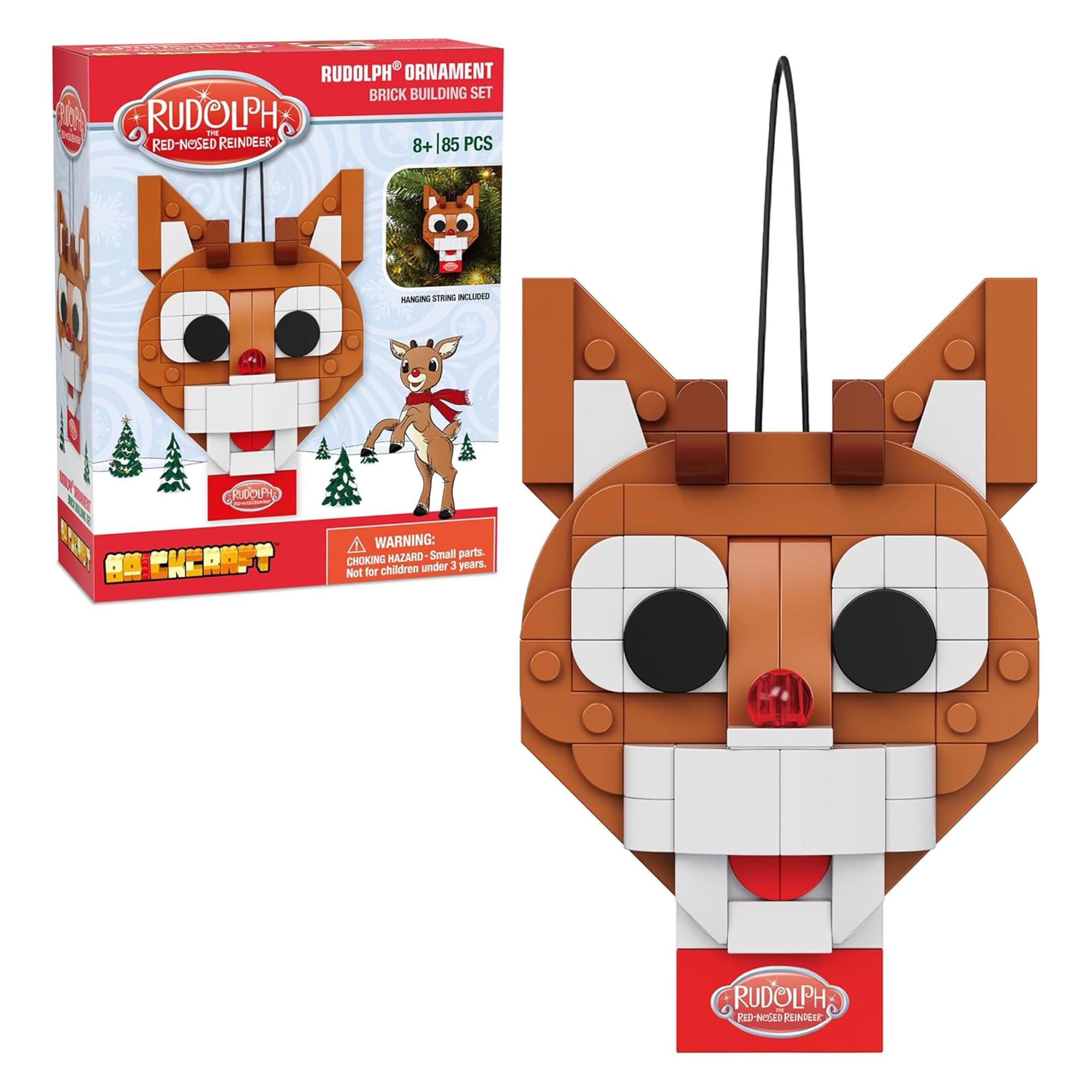Rudolph The Red-Nosed Reindeer Rudolph Ornament 85-Piece Brickcraft Building Set