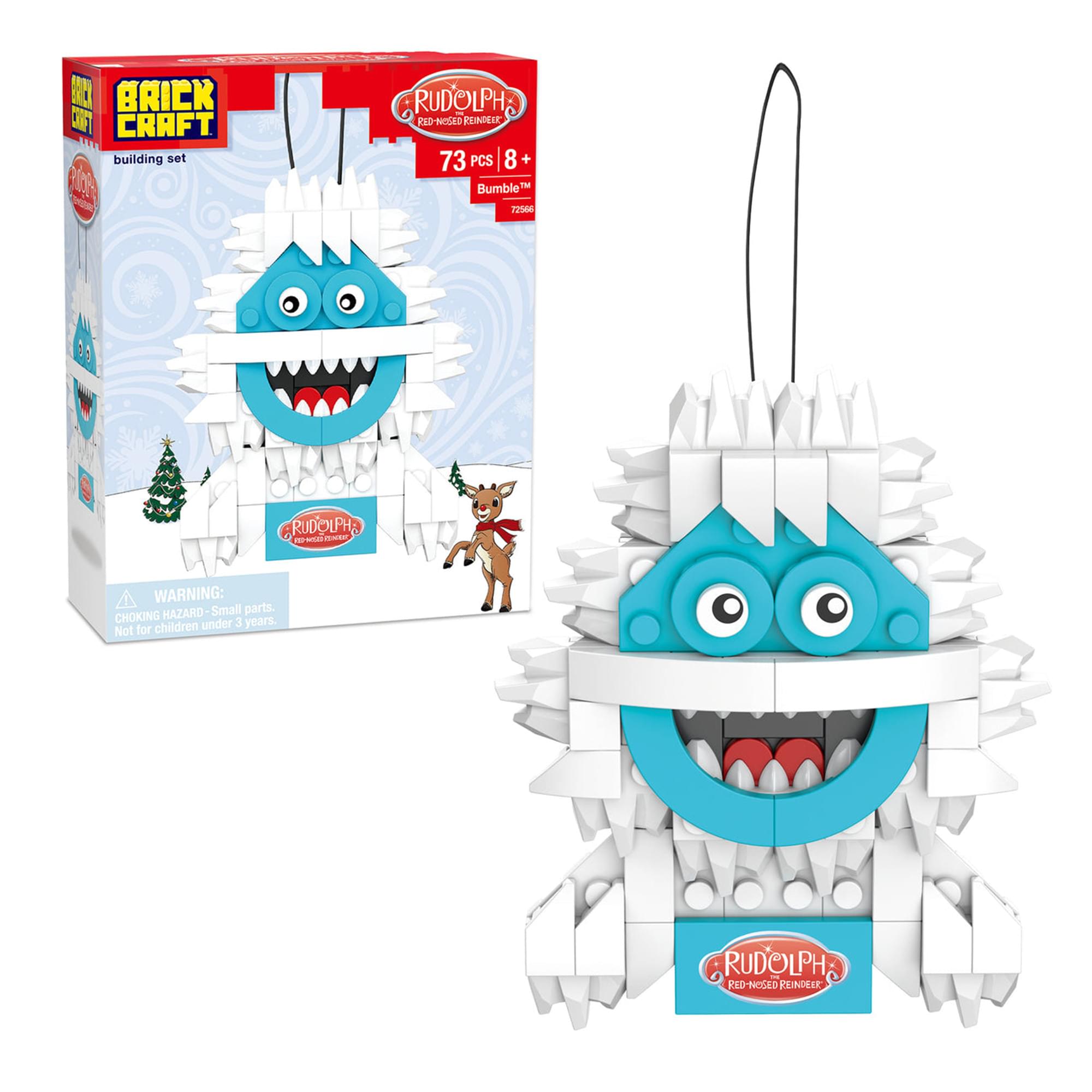 Rudolph The Red-Nosed Reindeer Bumble Ornament 75-Piece Brickcraft Building Set