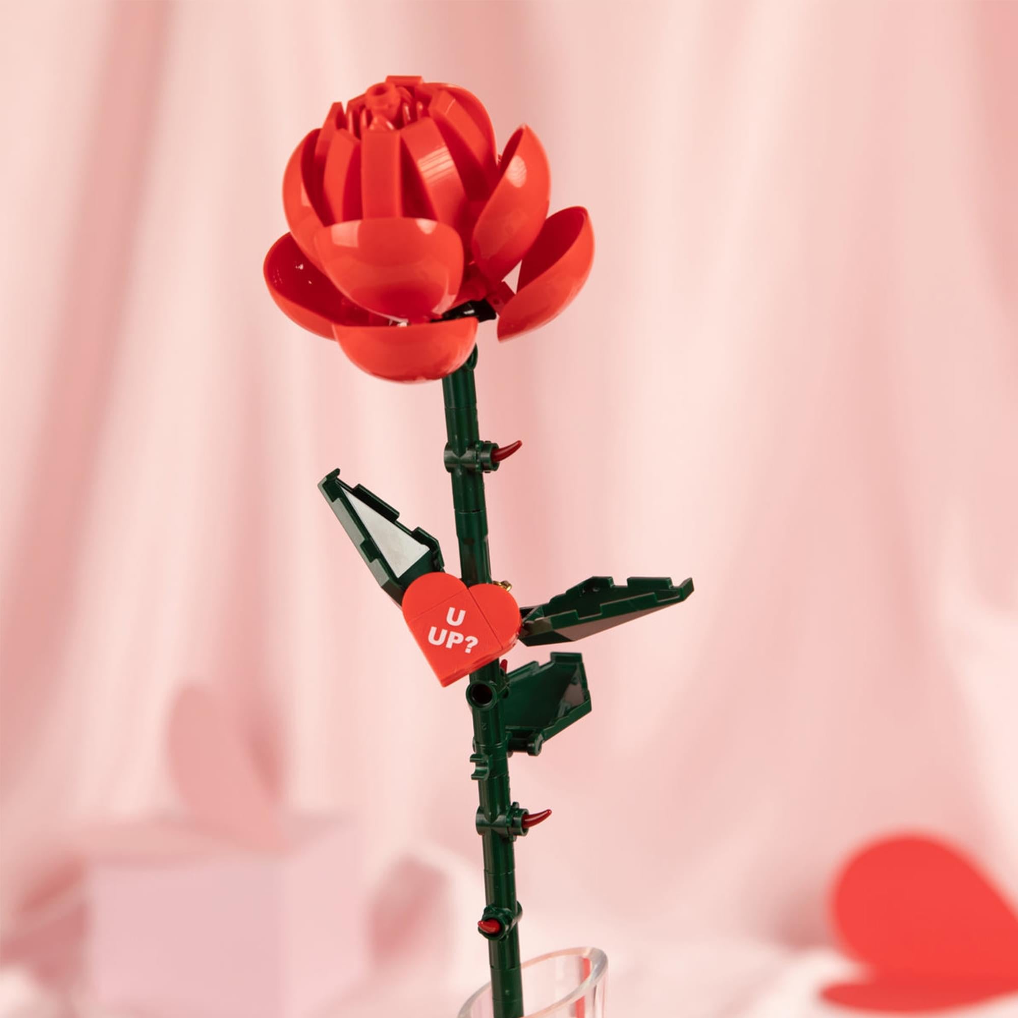 Bricktanicals Long Stem Red Rose 102 Pieces Building Set
