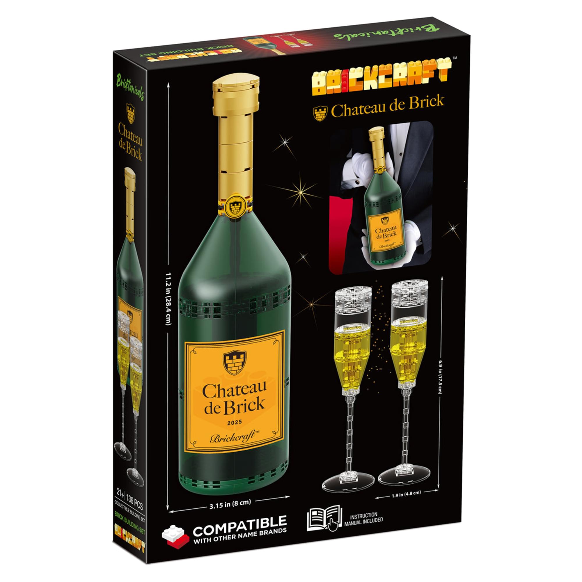Bricktanicals Chateau de Brick Bottle 136 Piece Building Set