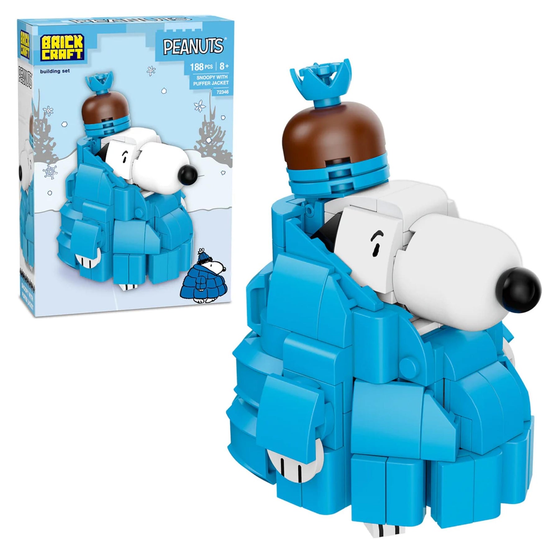 Peanuts Snoopy Puffer Jacket 188-Piece Brickcraft Building Set