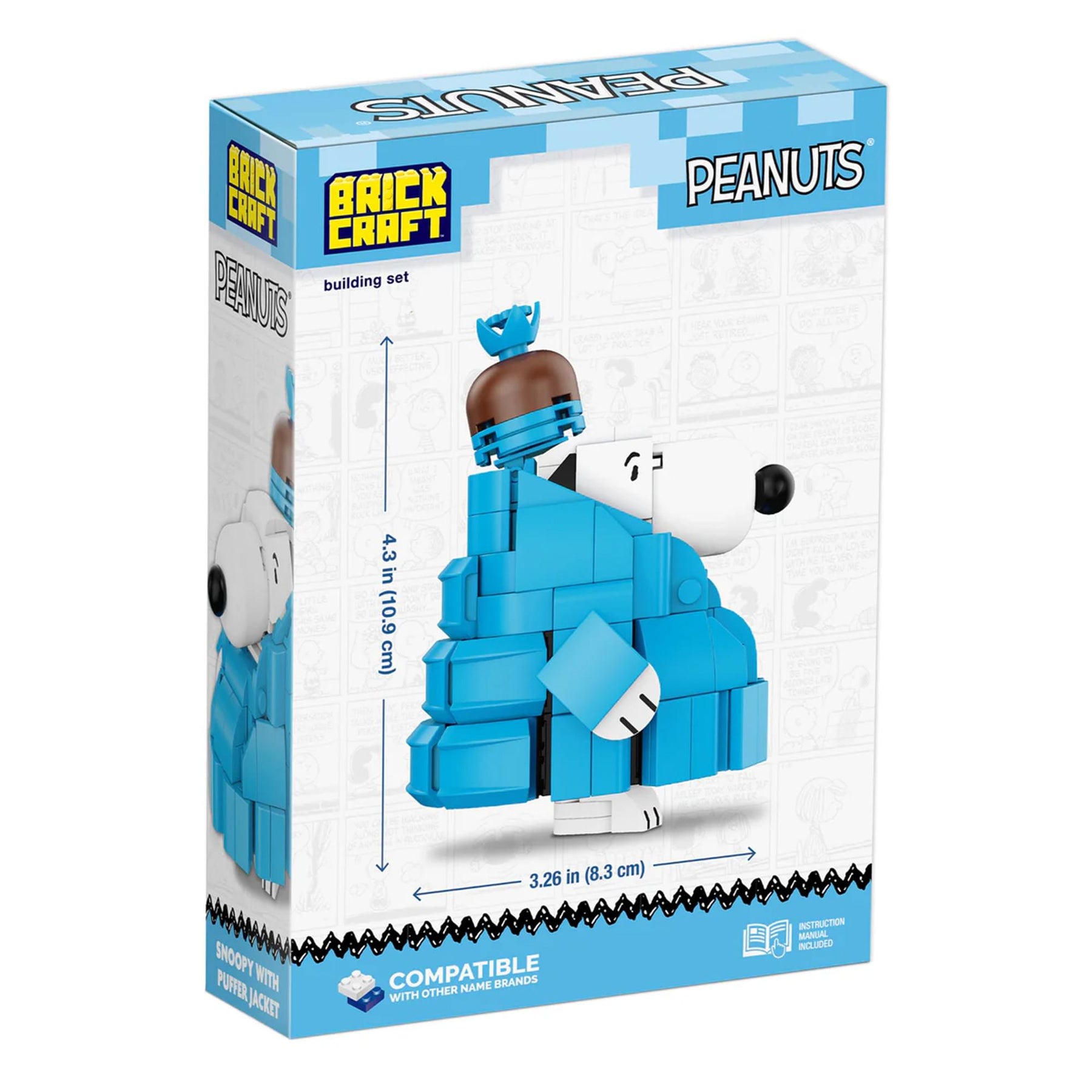 Peanuts Snoopy Puffer Jacket 188-Piece Brickcraft Building Set