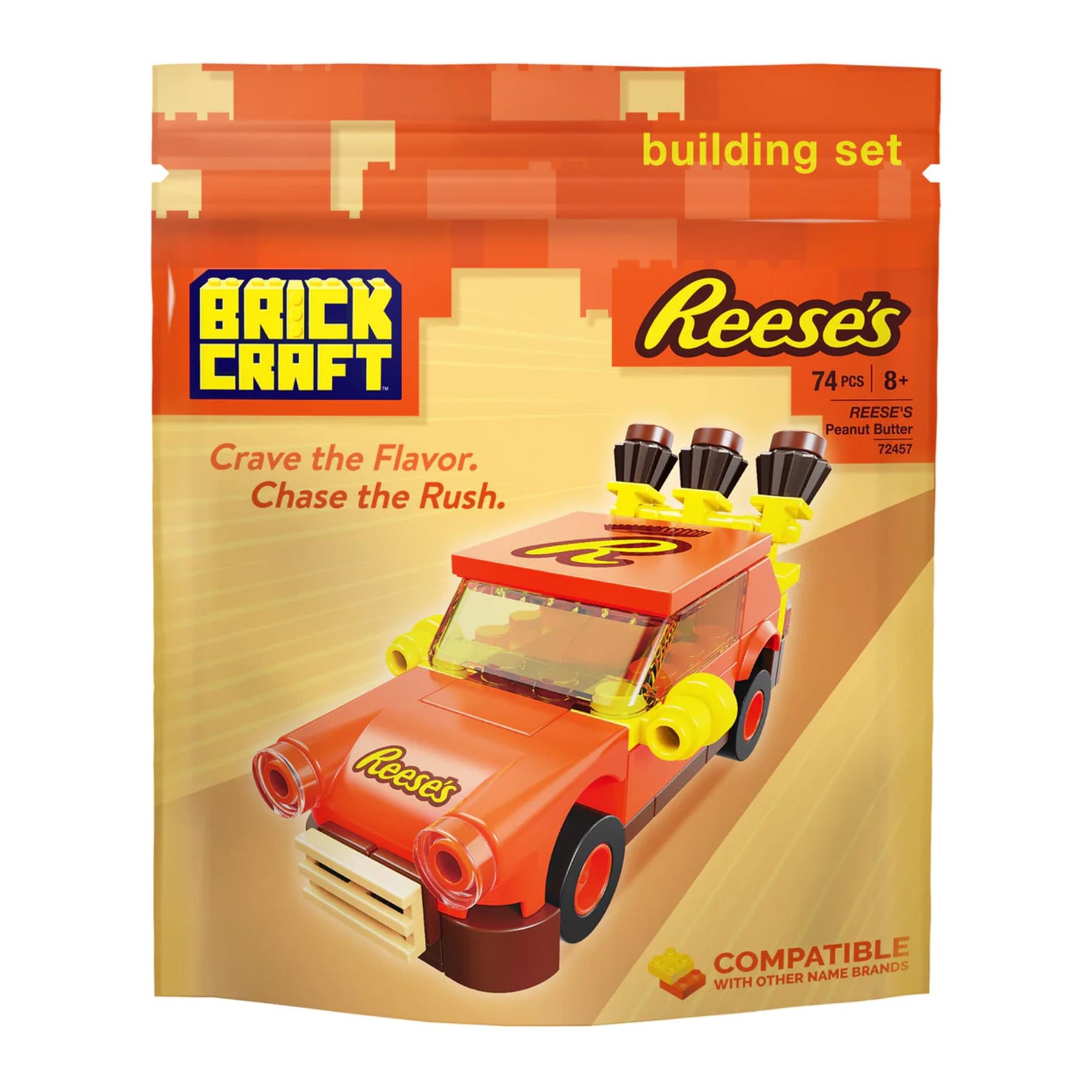 Reese's Peanut Butter Racer 72-Piece Brickcraft Building Set
